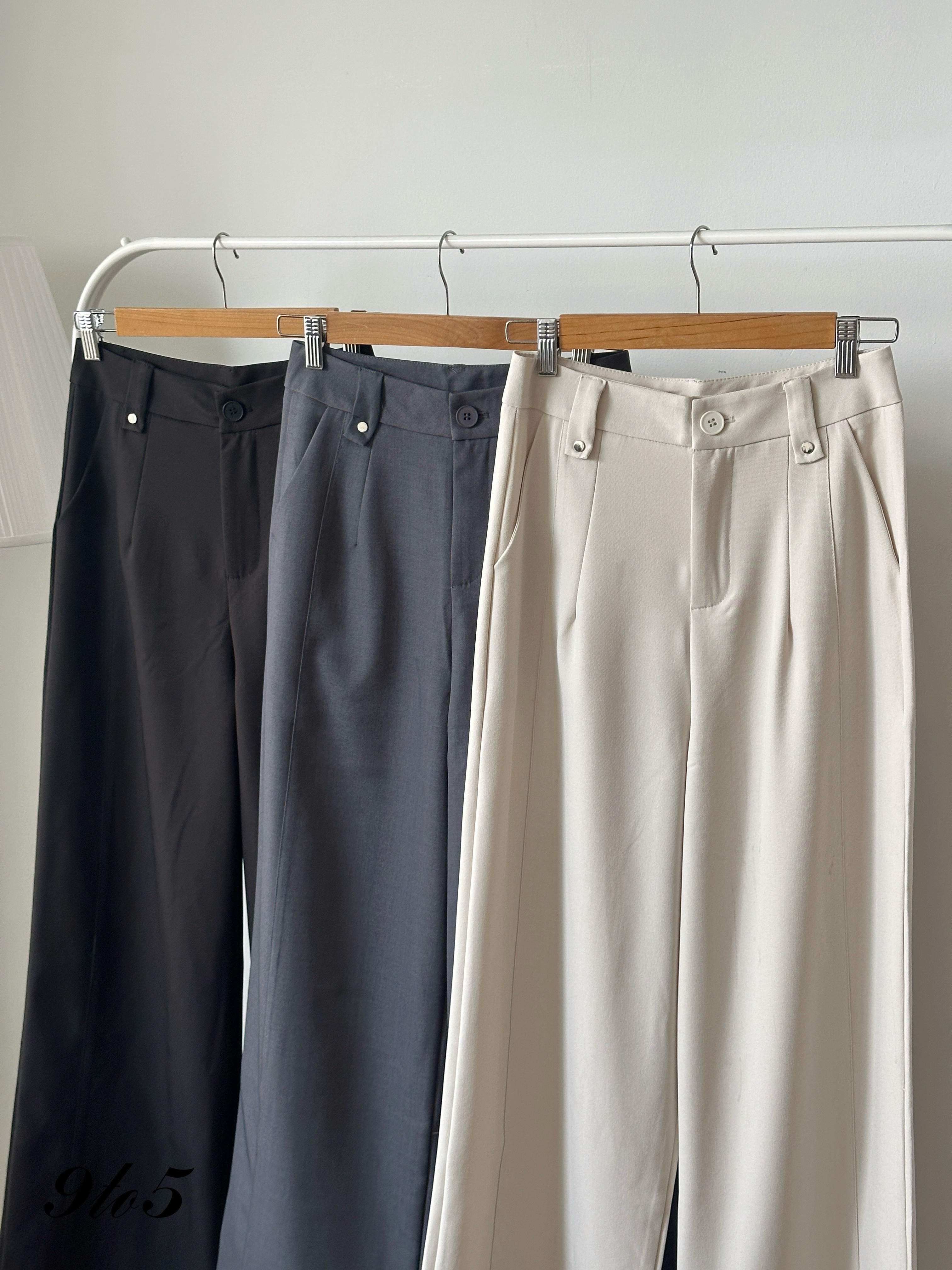 S1898 High Waist Long Pants - 3 Colors 