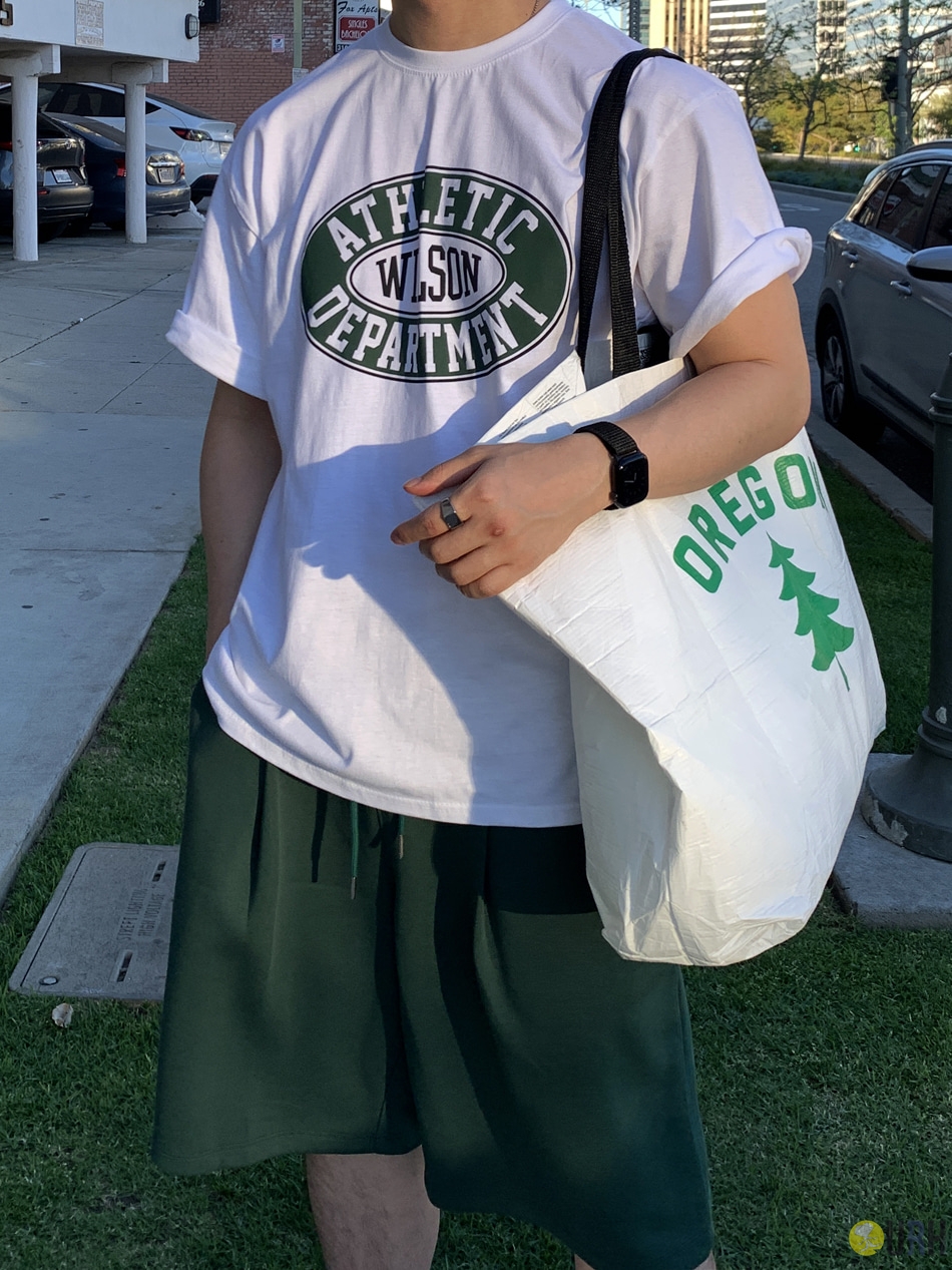 【100%保證韓國直送】韓國品牌原創系列 Wilson 美式復古圖騰 Oversize 短袖 Tee 👕 [3 color] RL114925