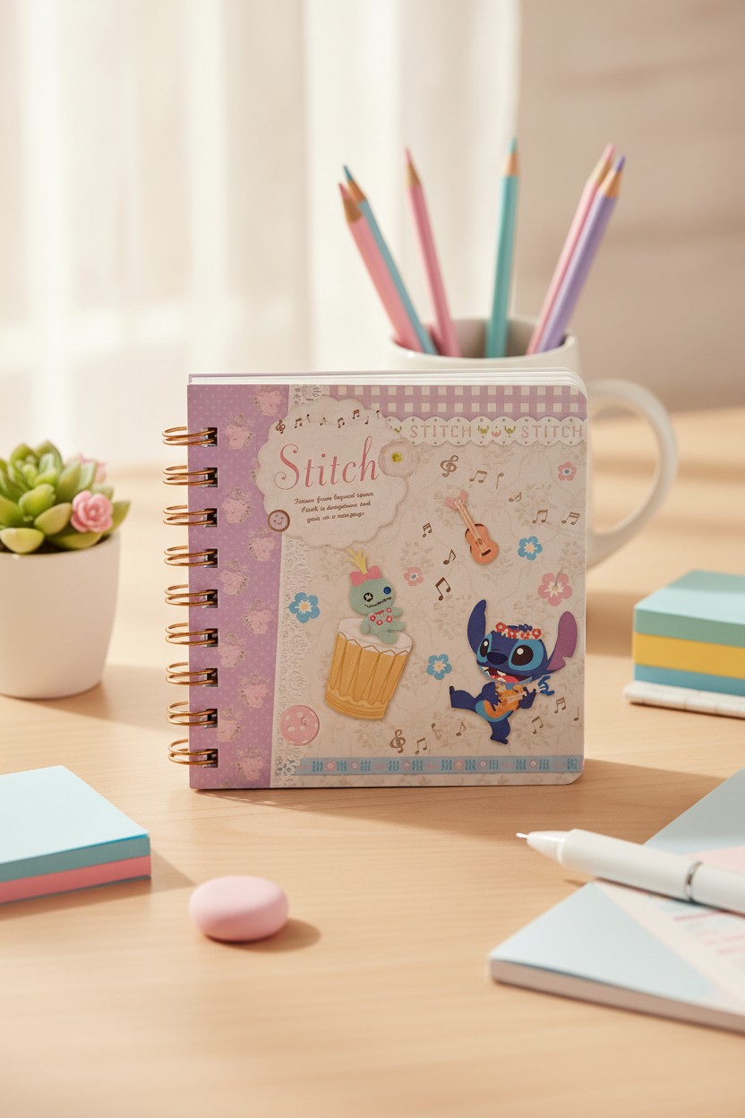 線圈橫線筆記本 Stitch    (S2018128)