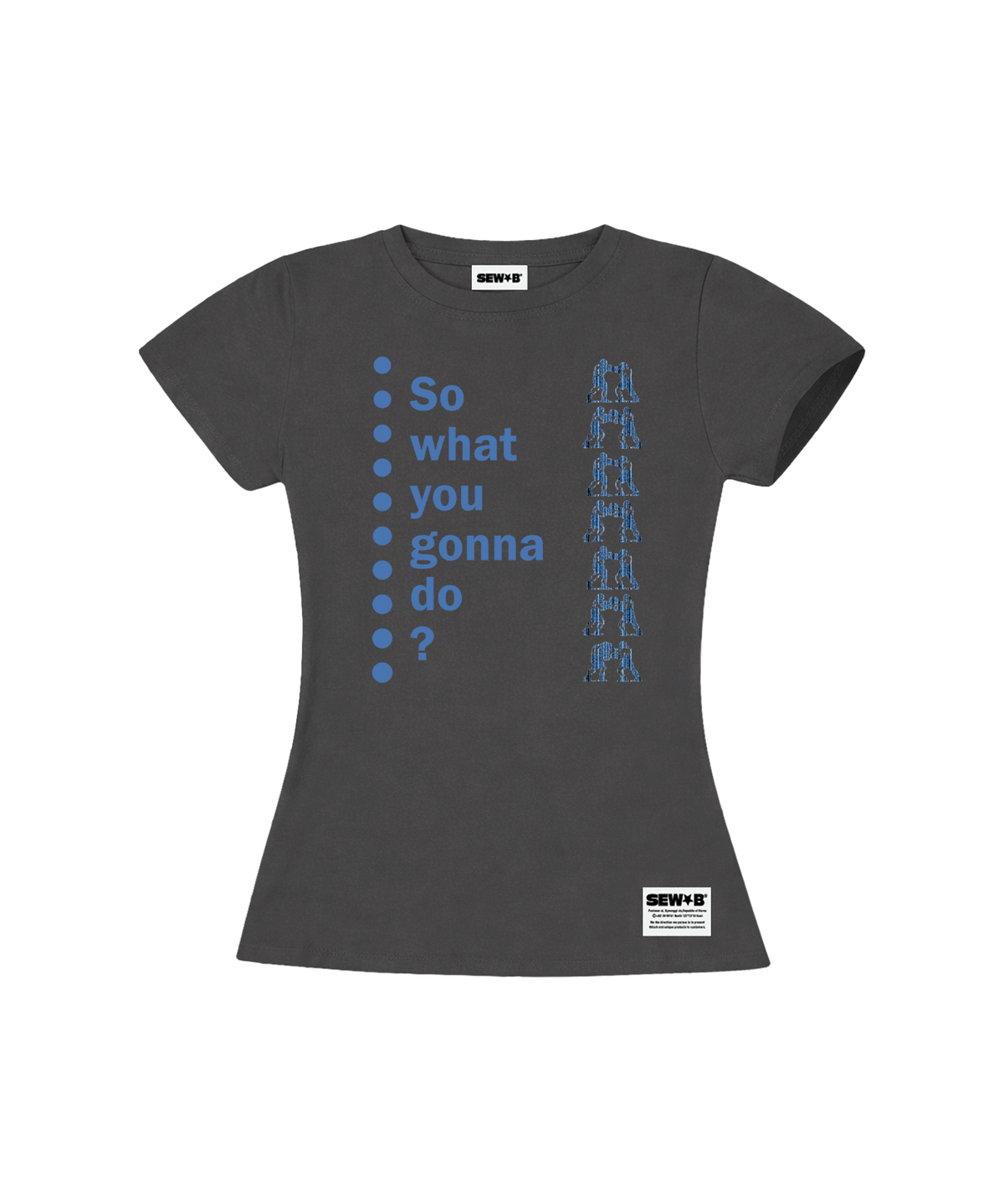 🇰🇷訂購｜SEW-B 26SS｜What so semi-cropped short-sleeve tee 4色 