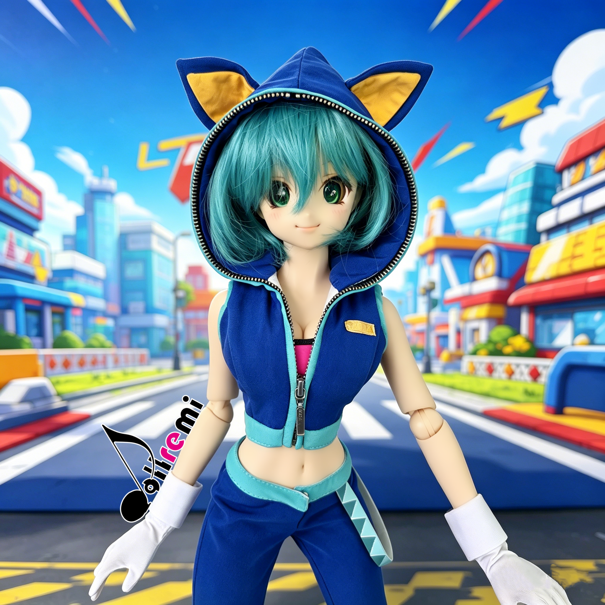 【dollremi】(DD0925) COS Hatsune Miku Project DIVA Arcade - Sonic Style 初音未來 - 歌姬計劃 街機版