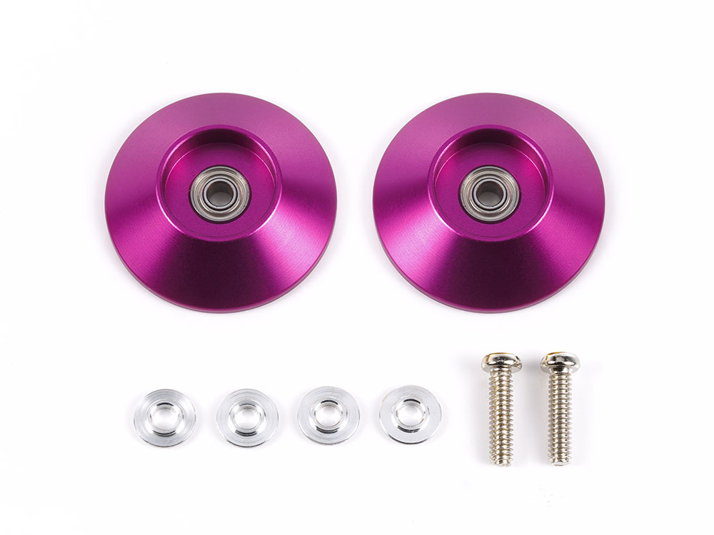 HG 19mm Tapered Aluminum Ball-Race Rollers (Ringless/Purple)