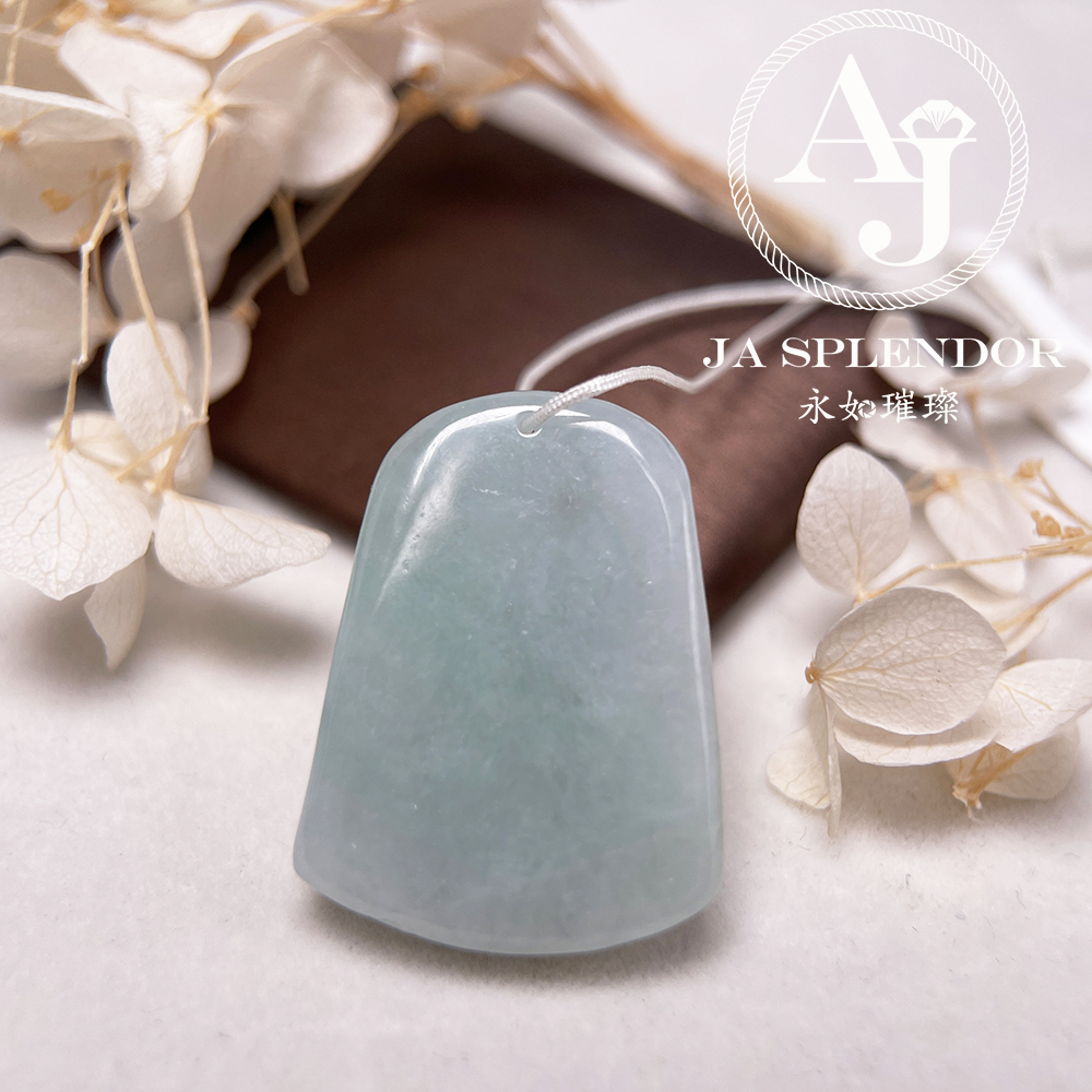 JN-30 天然翡翠A玉 冰糯牡丹蜻蜓花開富貴吊墜