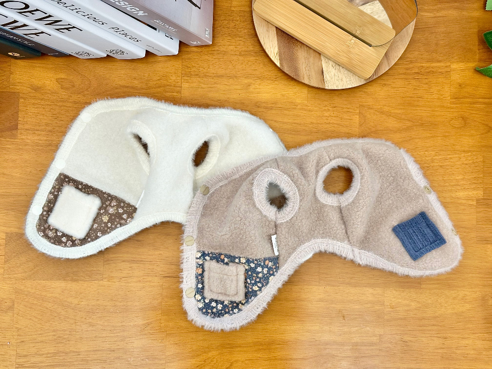 🇰🇷針織毛布配碎花布背心