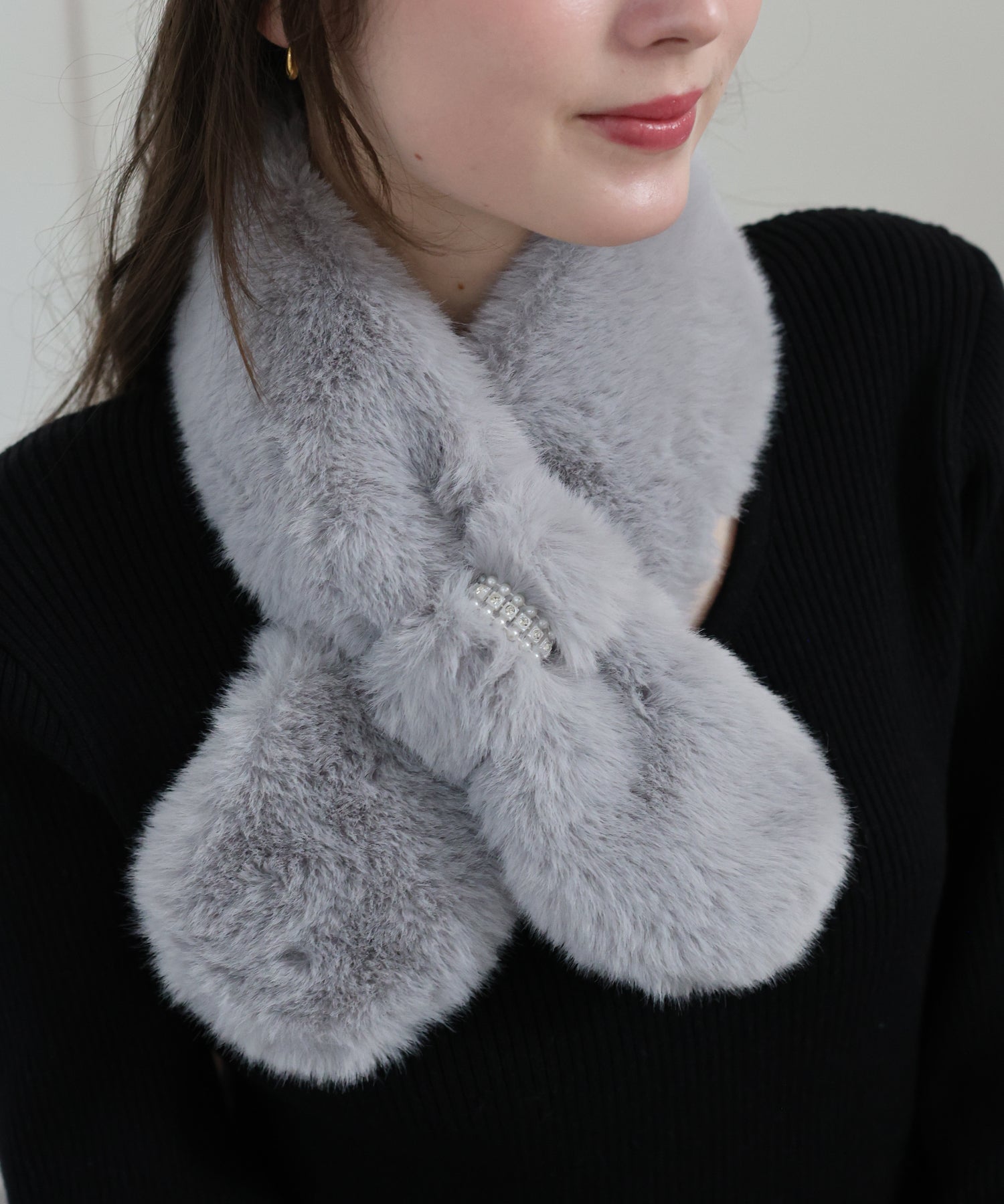 <限量現貨><JP> Lovely Pearl Fur Muffler* 3色入
