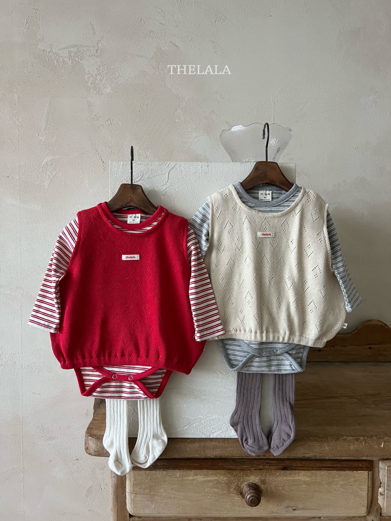 🌸預訂 韓國直送🌸🇰🇷THELALA兩色標籤通花背心胸衣