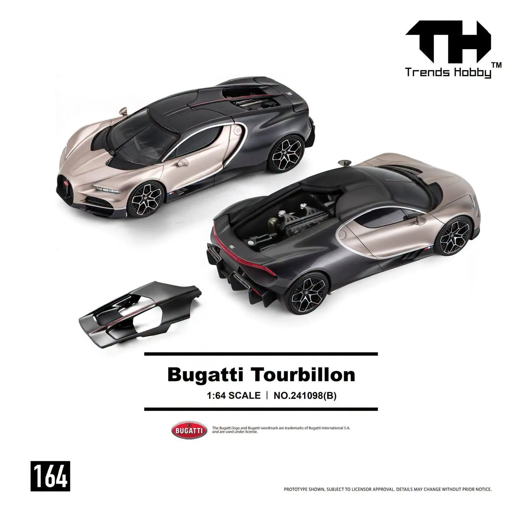 Pre Order - Trends Hobby 164 Bugatti Tourbillon Dore TH
