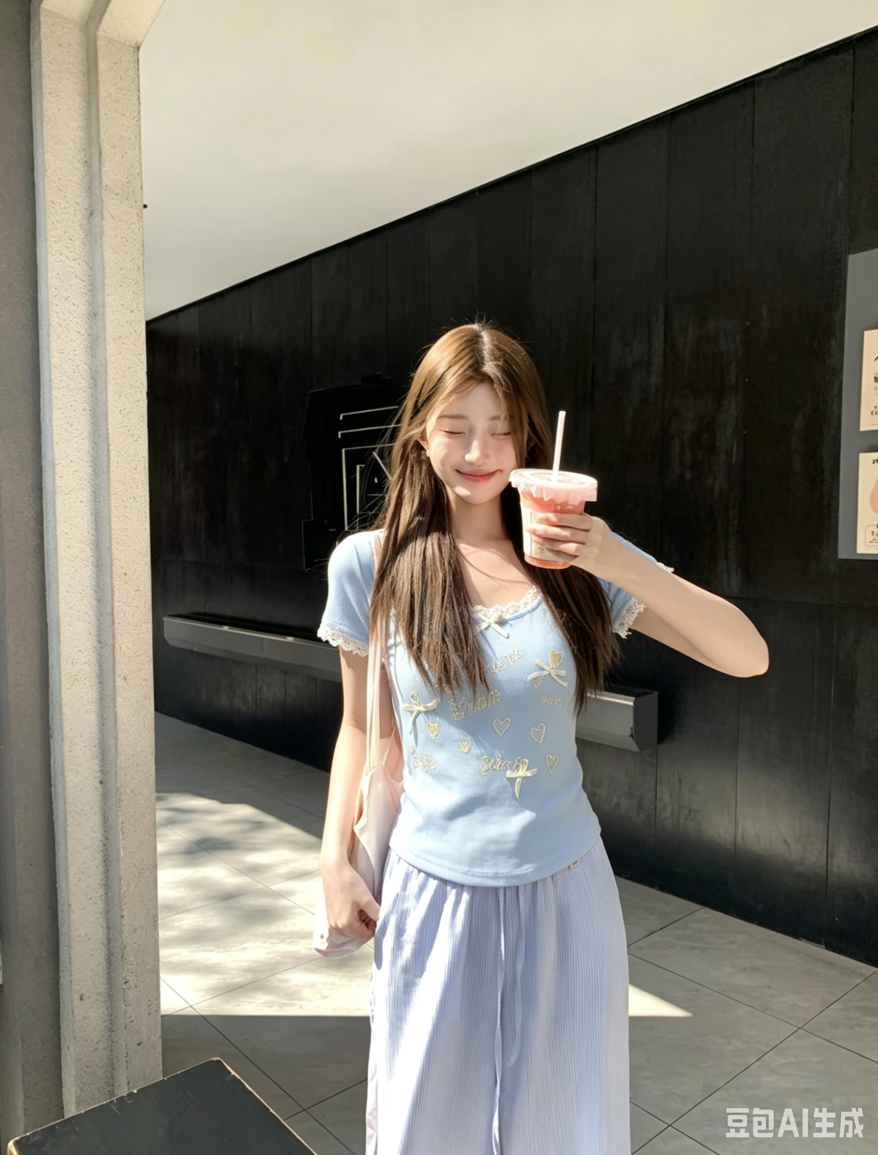 4547 Lace & Bow 蕾丝蝴蝶结刺绣上衣