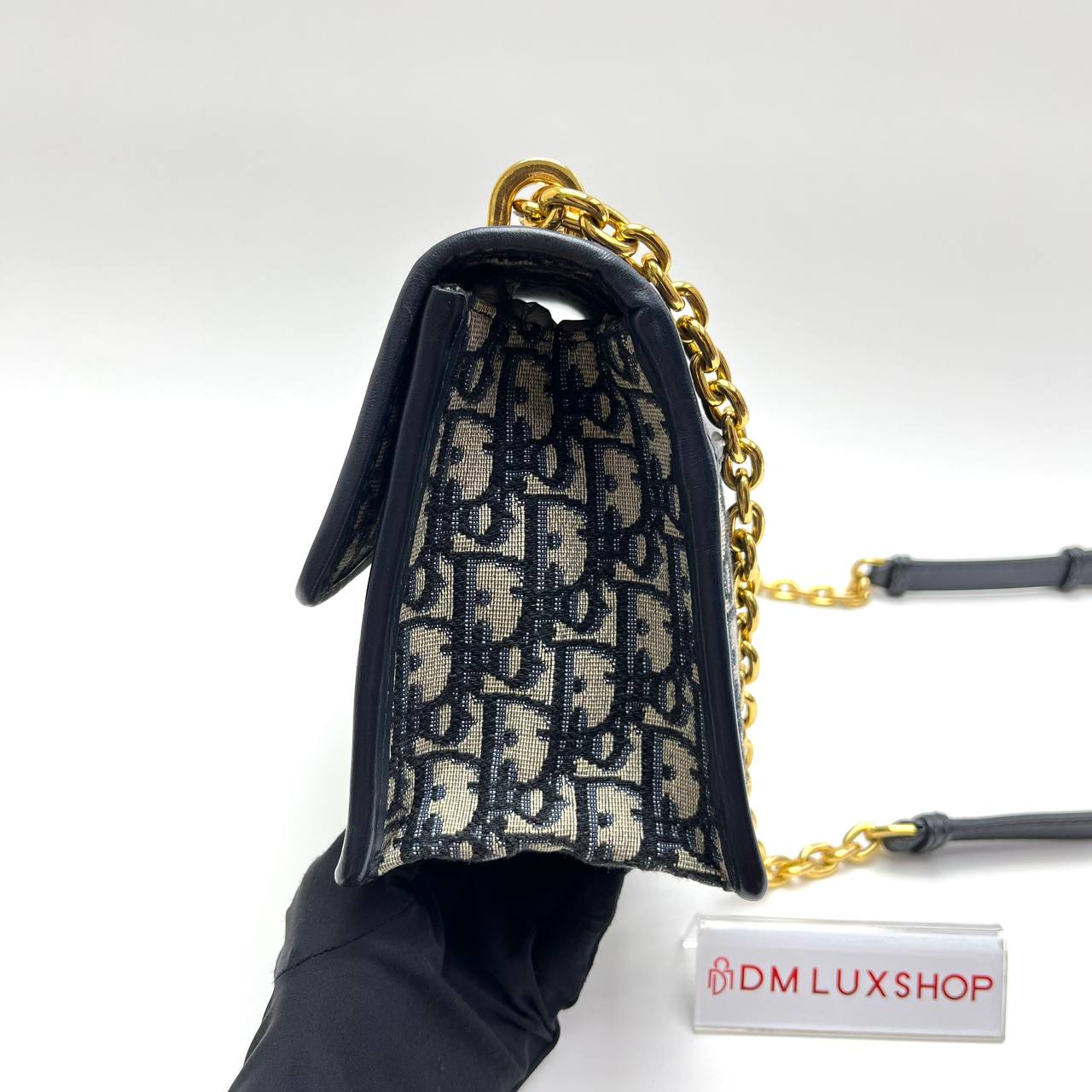 Dior Blue Oblique 30 Montaigne w/ Chain