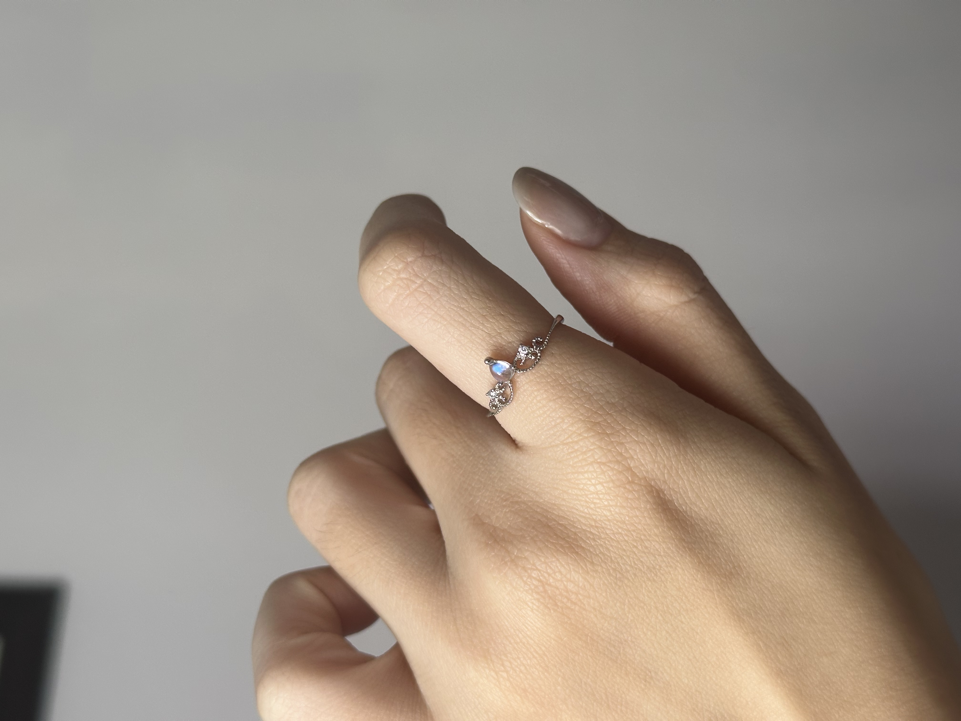 蓝月光戒指 ｜Moonstone Ring S925