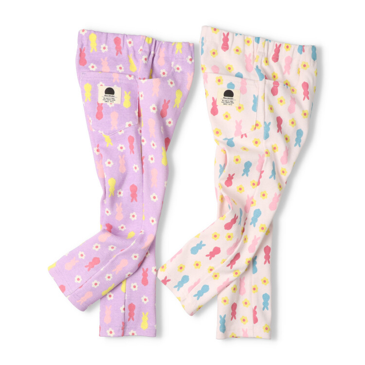 🆕【⭐訂購⭐】 🇯🇵日本直送🌀兔子印花圖案 #彈性九分褲［2款選］🌀[ELBA-0035][260304]