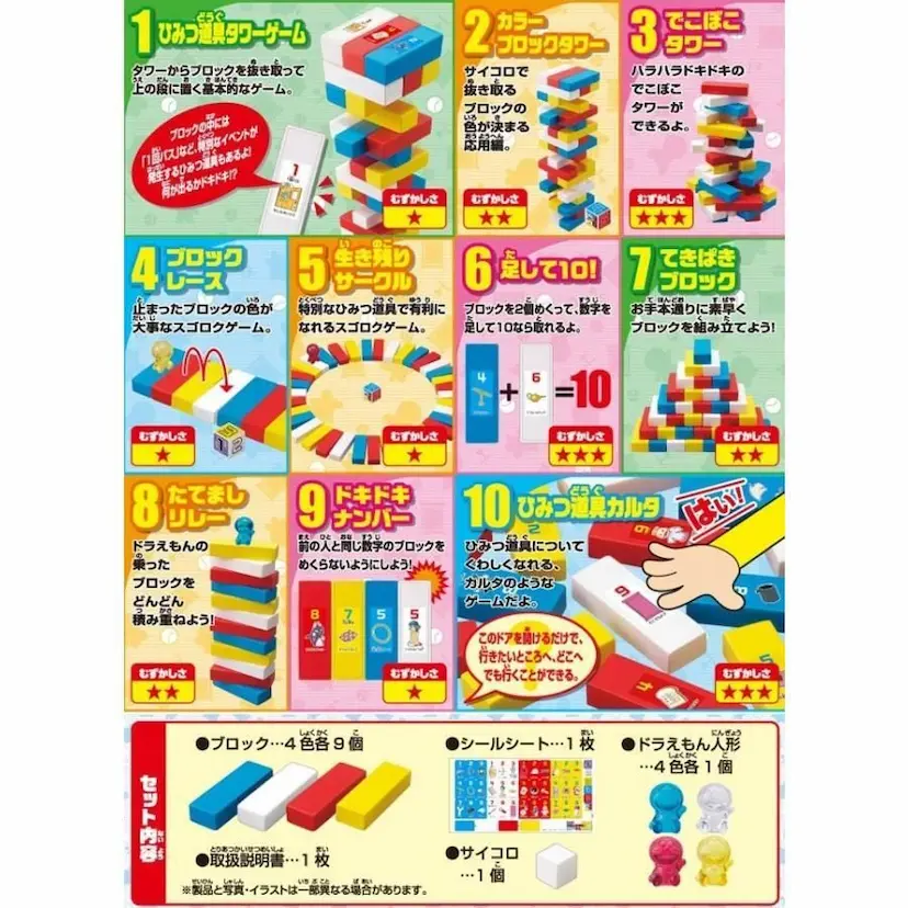 現貨🌸日本直送 | EPOCH 哆啦A夢積木塔遊戲/遊戲積木塔/聚會益智玩具/平衡塔益智遊戲