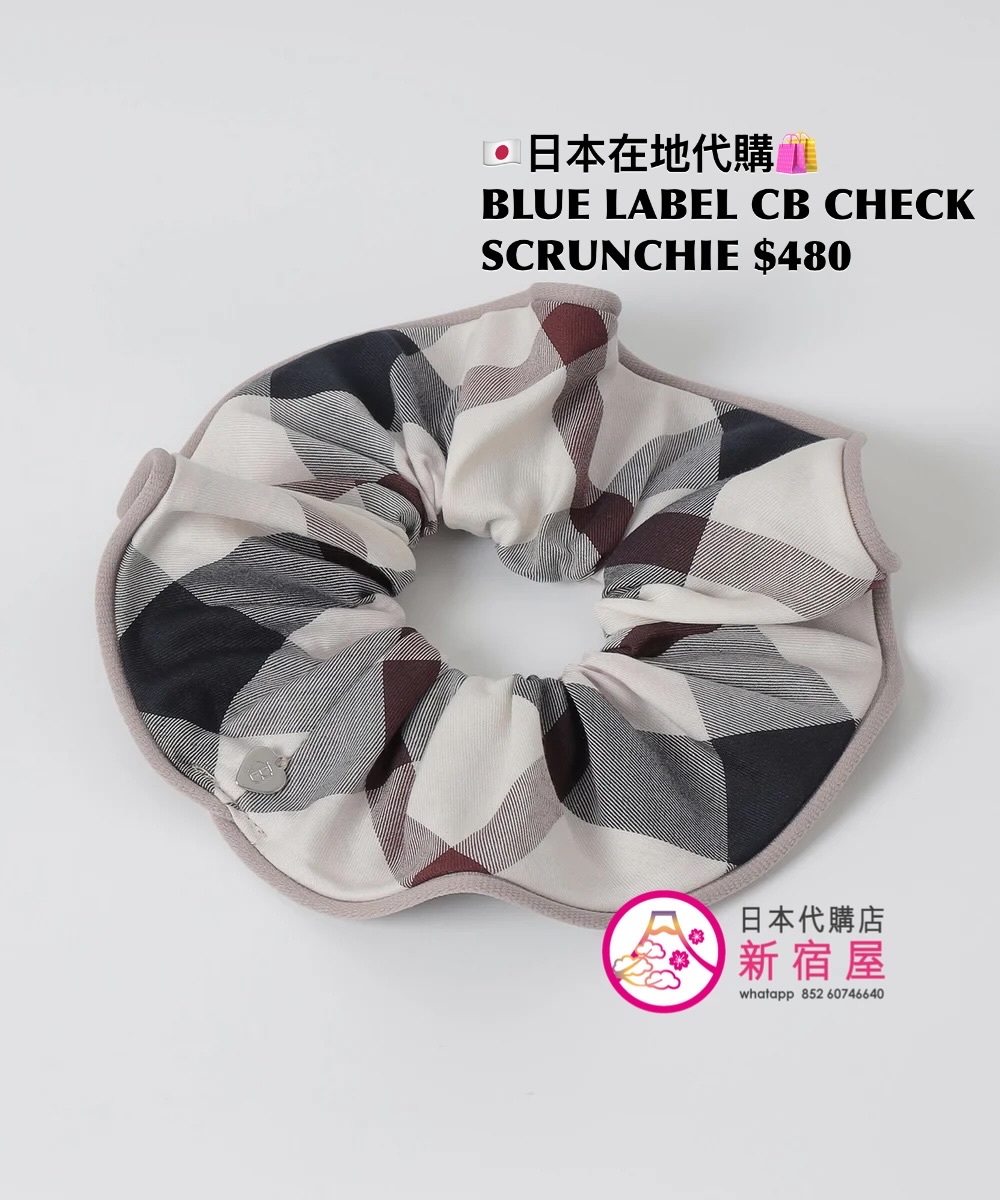 BLUE LABEL CB CHECK SCRUNCHIE