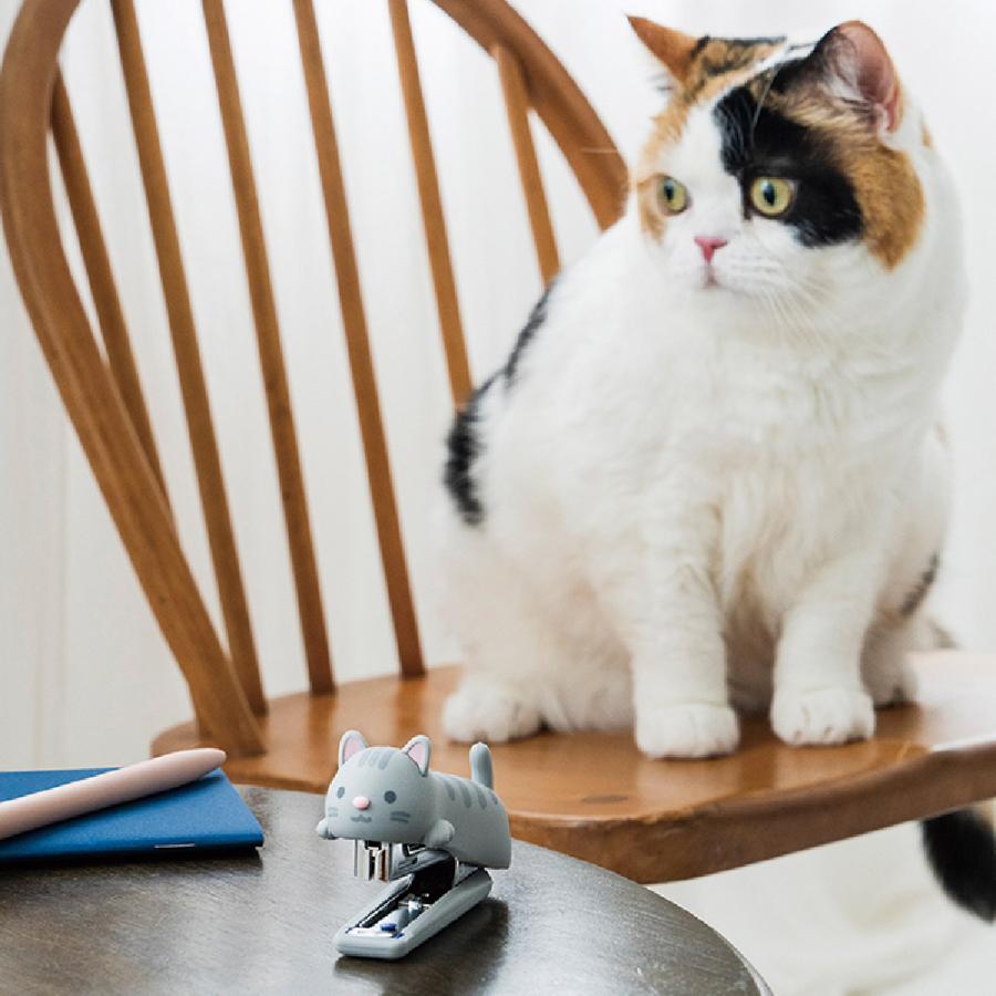 🔥🔥【日本直送《MAX》矽膠貓咪造型釘書機】