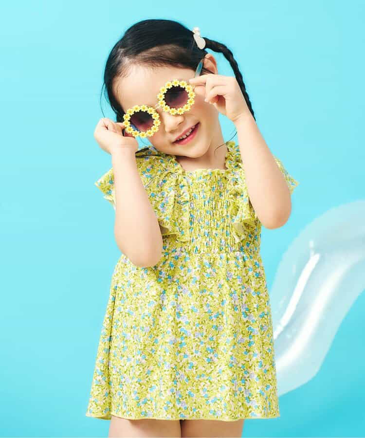 🇯🇵預訂 日本直送🇯🇵Apres les cours六色圖案印花褶皺荷葉邊連身泳衣