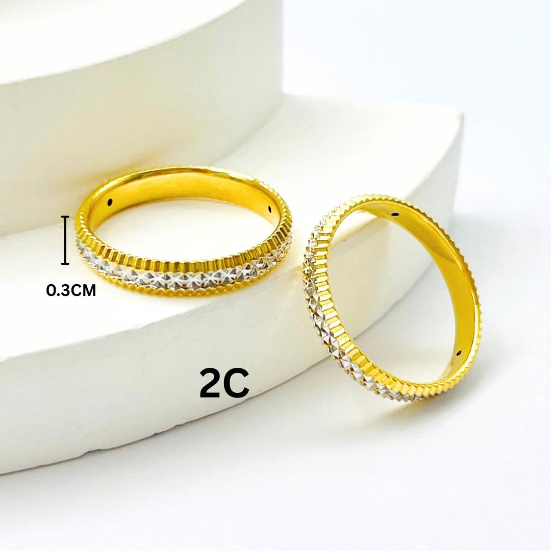 MYDORA Cincin Belah Rotan Linear Glam (5G) l EMAS 916/22K