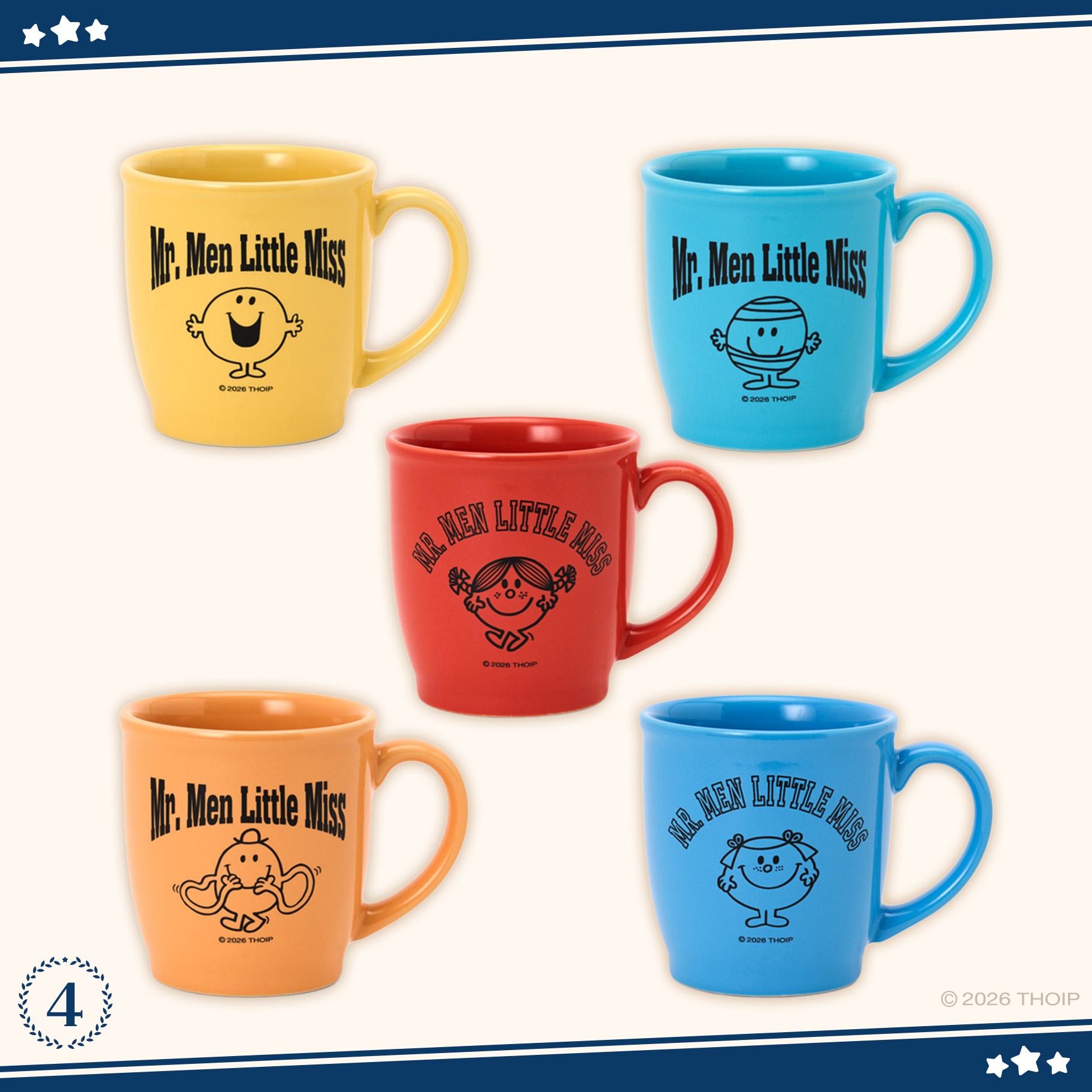 🌸 【預訂】MR. MEN LITTLE MISS College -No.4-Mug 