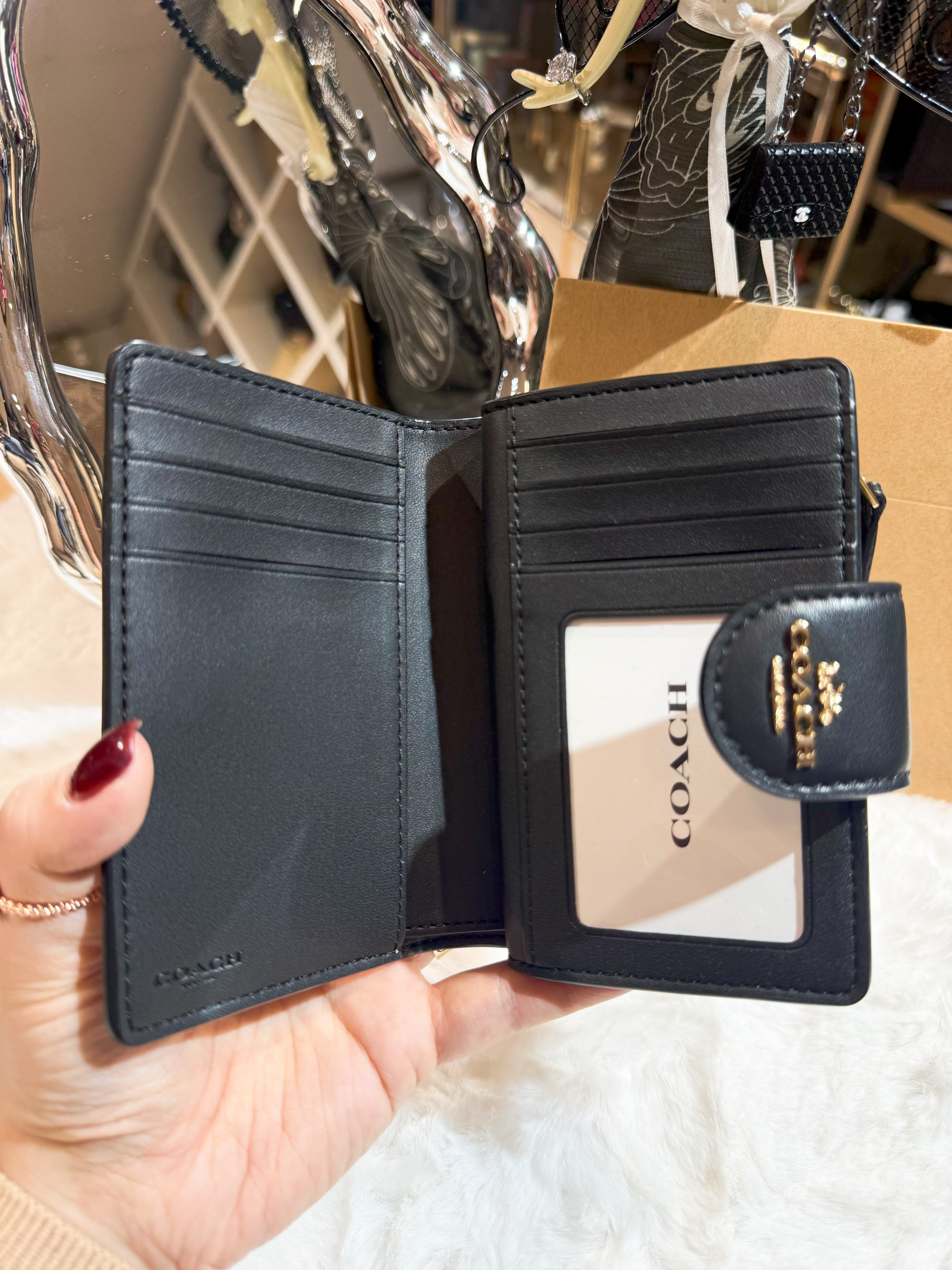 Coach medium wallet logo/m/blk