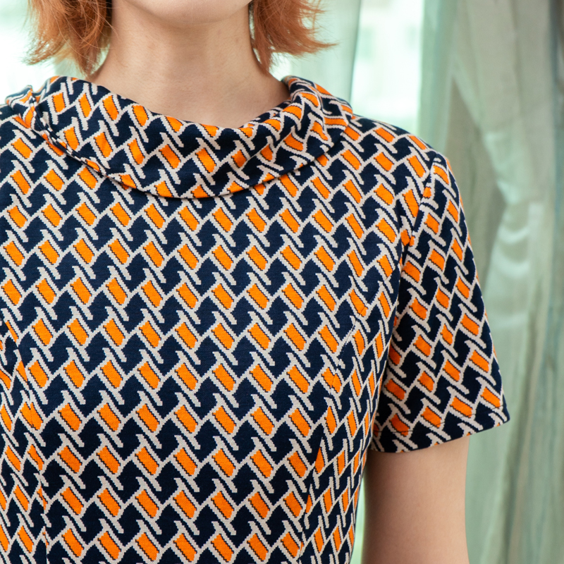(Ready-made)1960s Inspired Orange Icon Go Go Dress - Vest (FM157)