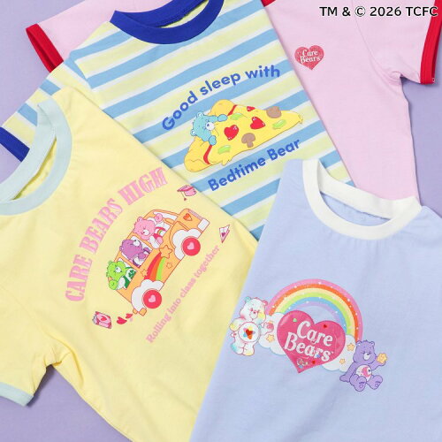 🆕【⭐訂購⭐】🌀 🇯🇵 日本直送 Care Bears 綑邊領 刺繡圖案 短袖T恤［4款選］ 🌀[ELDA-0085][260509]