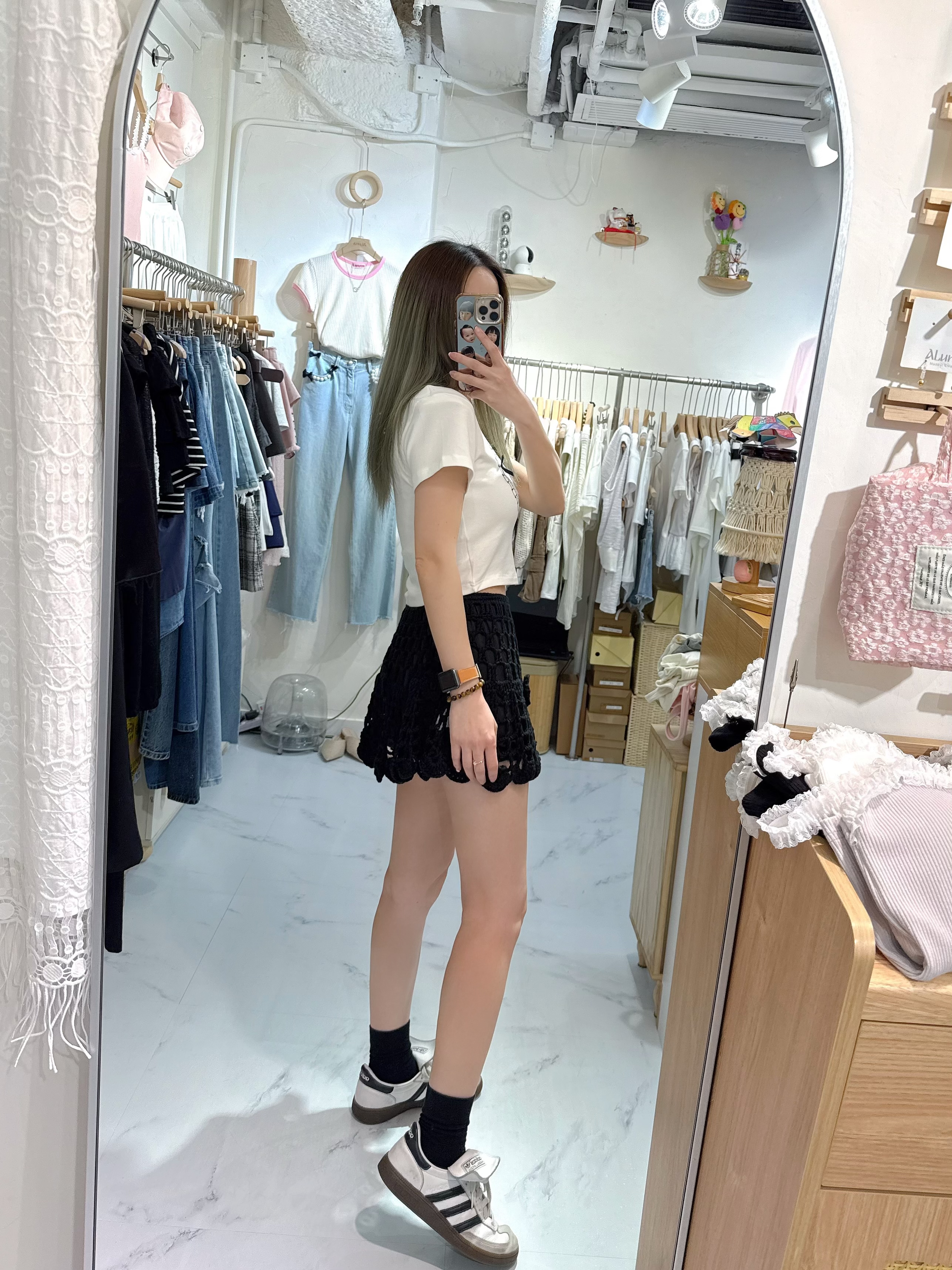 鈎花裙褲