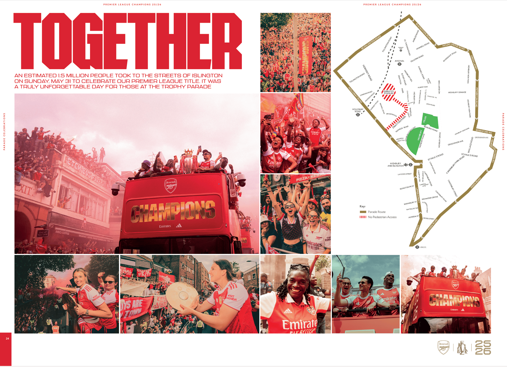 Arsenal Premier League Winners 2025/26 Official Hardback Book 阿仙奴英超冠軍紀念冊 (硬皮封面版)