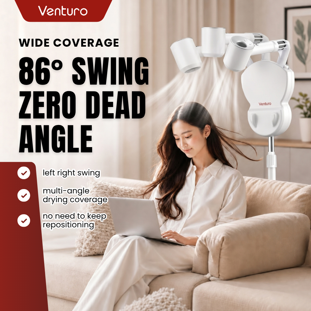 Venturo Fully Automatic Hands-Free Oscillating Hair Dryer