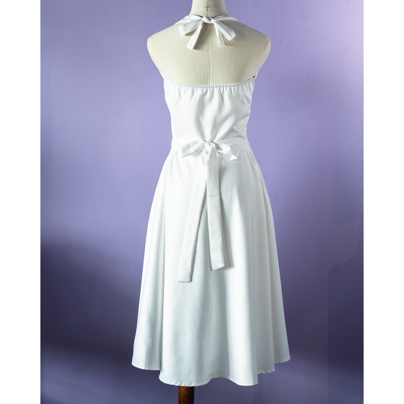 (Ready/Custom-Made) Heirloom Cocktail Series - Marilyn Style Halter Dress - White  (FM171)