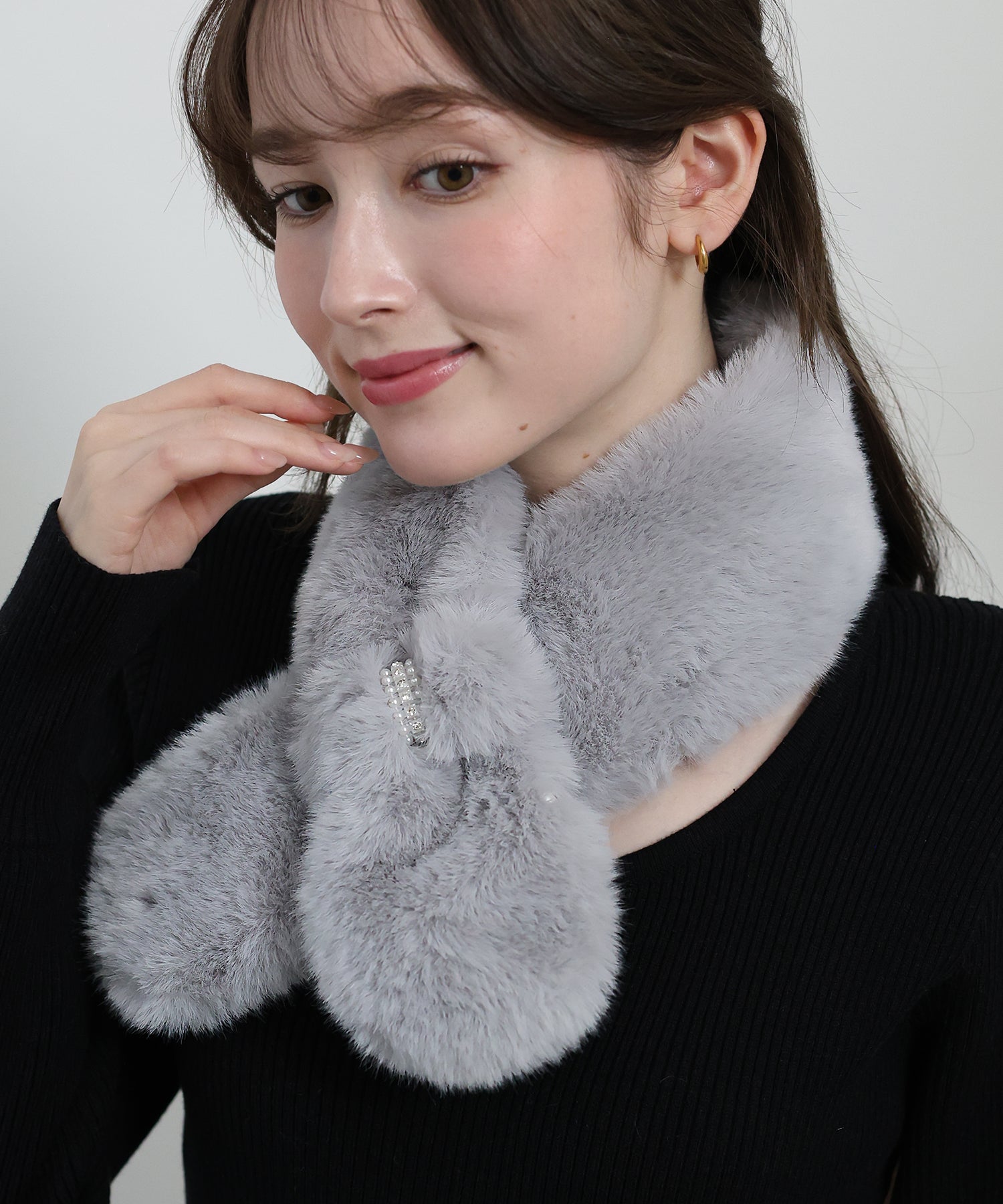 <限量現貨><JP> Lovely Pearl Fur Muffler* 3色入