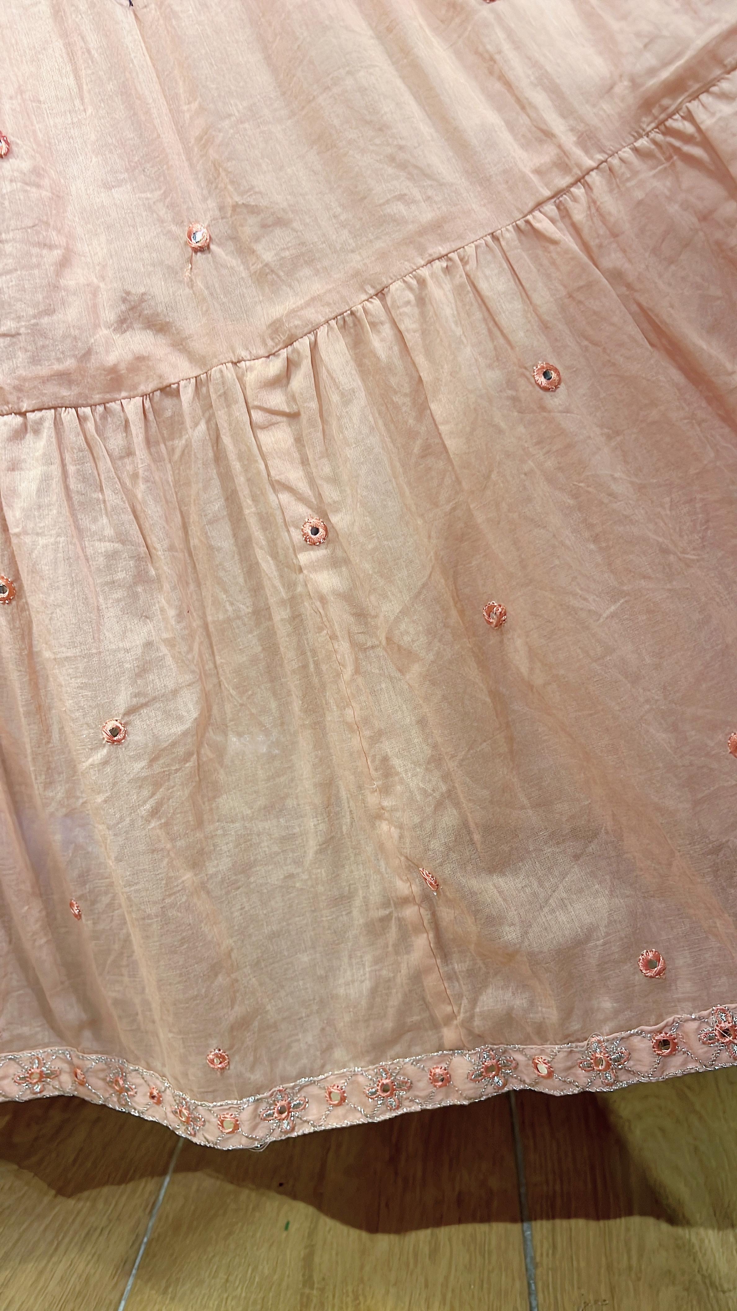 Baby Pink 4-leaf pattern Emb. 3-layer OP #1015