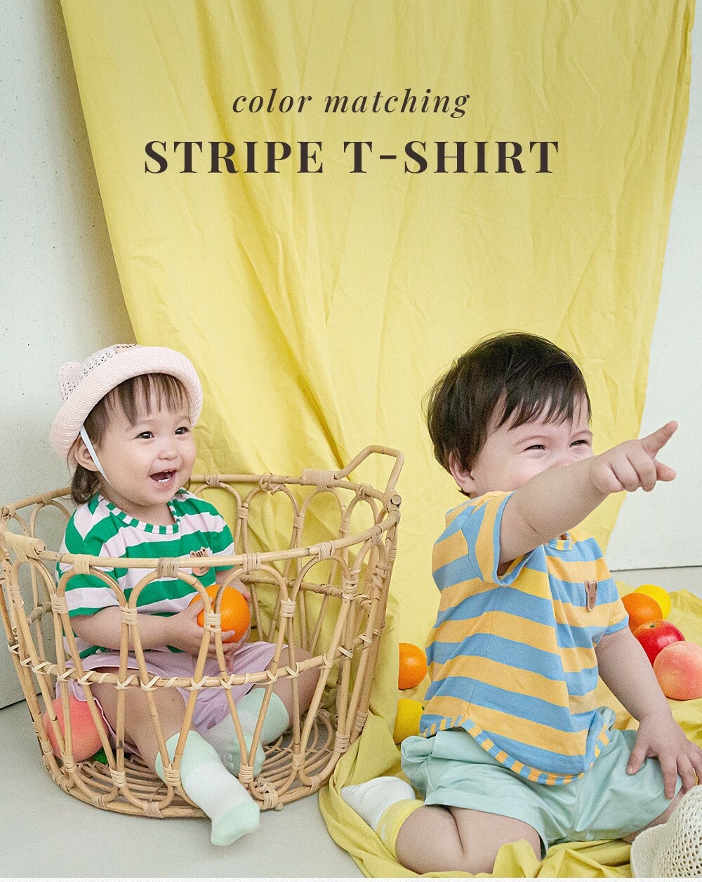 Dottodot 藍黃間條熊仔上衣(XL)