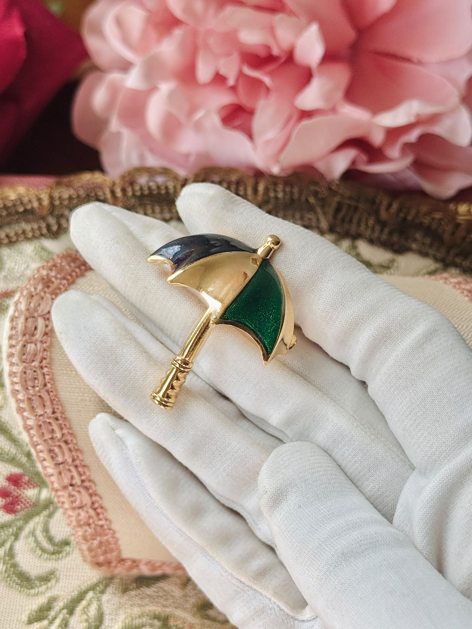1950-70s Canadian Designer "D'Orland" 3-Dimensional Umbrella Brooch (MT2625-4)