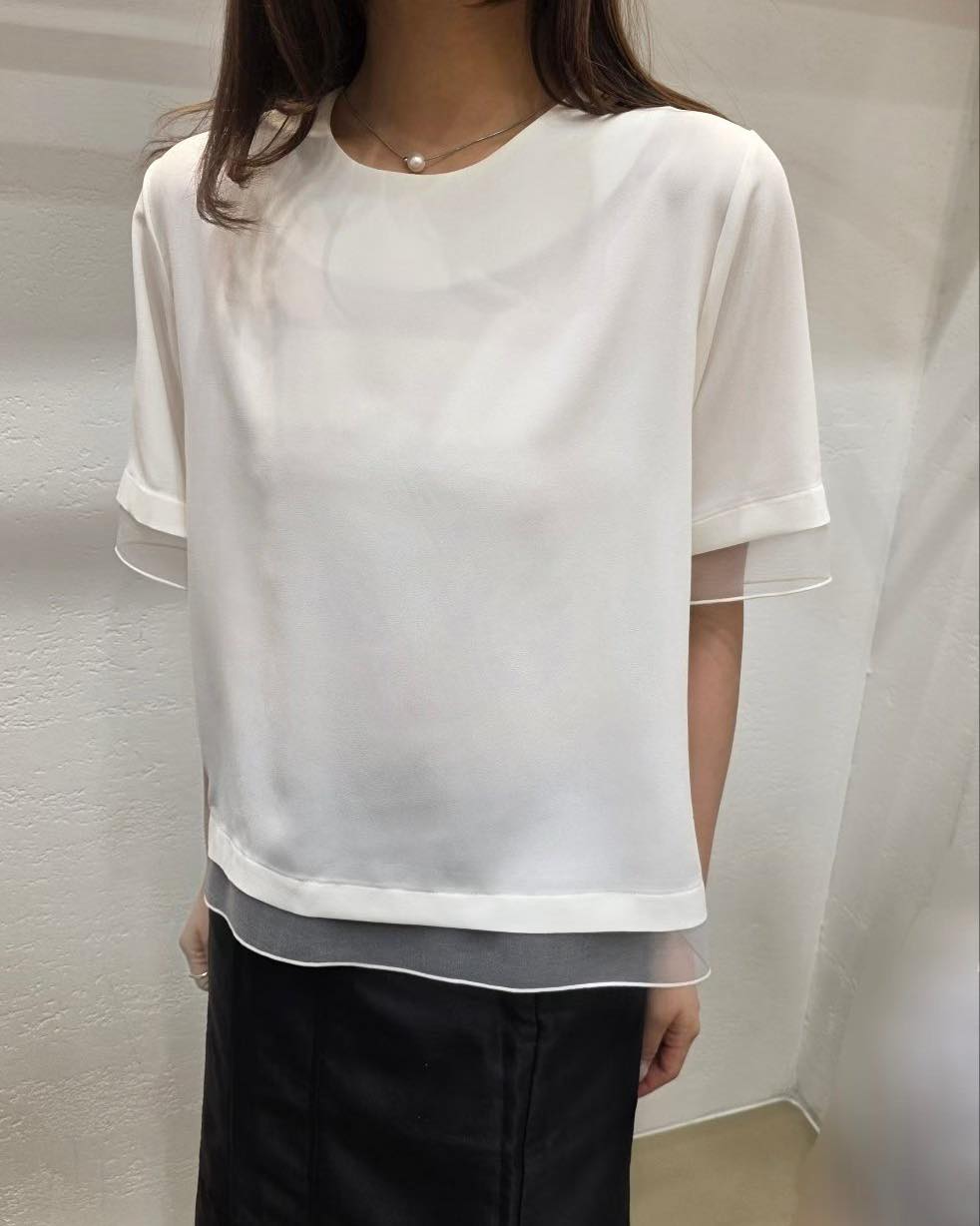 紗邊淨色Top