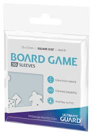 Ultimate Guard 50 - Premium Board Game Sleeves - Square Size - Transparent