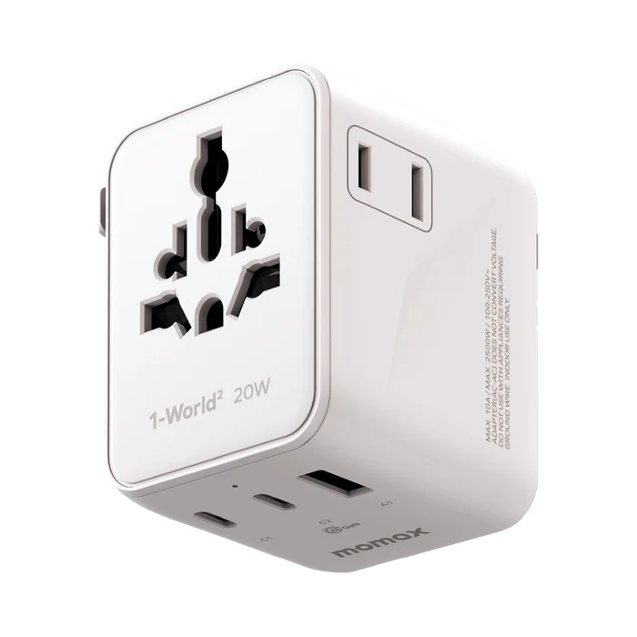 Momax 1-World² 20W 三接口旅行充電插座 UA26
