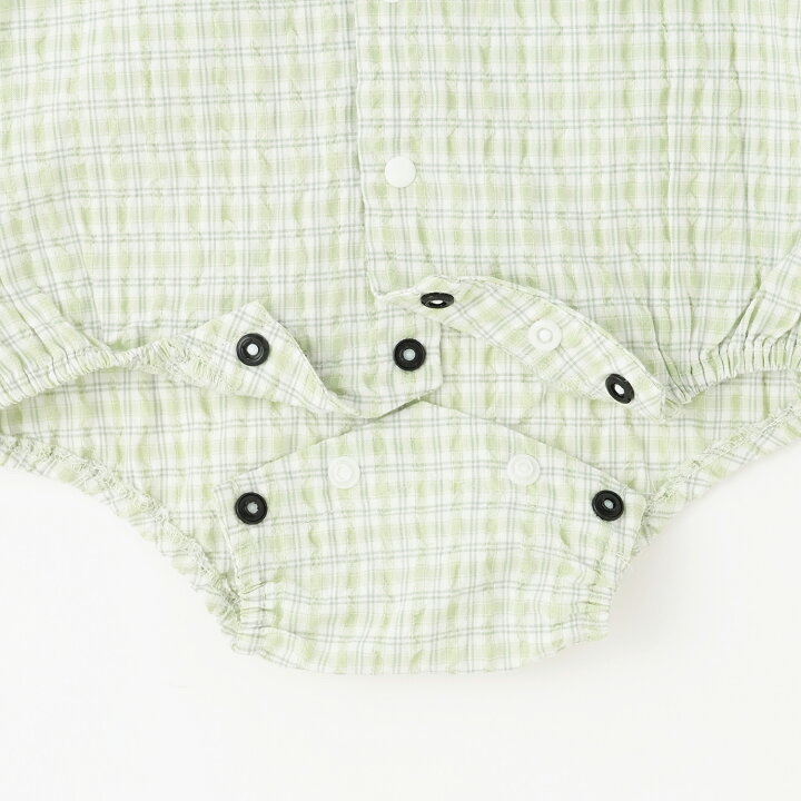 🇯🇵預訂 日本直送🇯🇵Petit Main三色水果刺繡翻領格紋短袖包屁衣