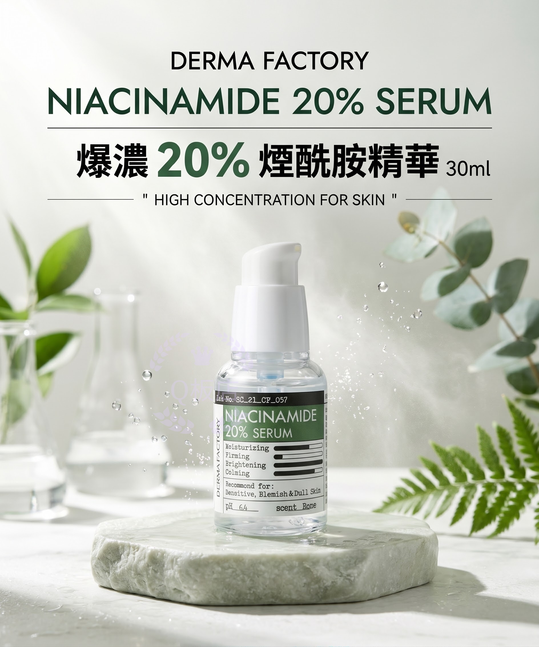DERMA FACTORY NIACINAMIDE 20% SERUM 爆濃20%煙酰胺精華 30ml