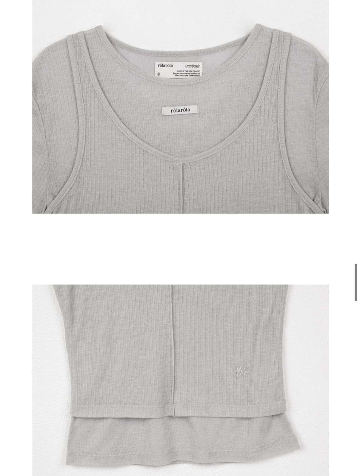 🎀Rolarola 🎀 NUBASIC TENCEL HALF T-SHIRT SET 張元英同款！ 可以一套着，又可以分開兩件着!一套衫3種著法 原價45000won 獨家折扣優惠 size: s/m White/black / grey / 28/3截單