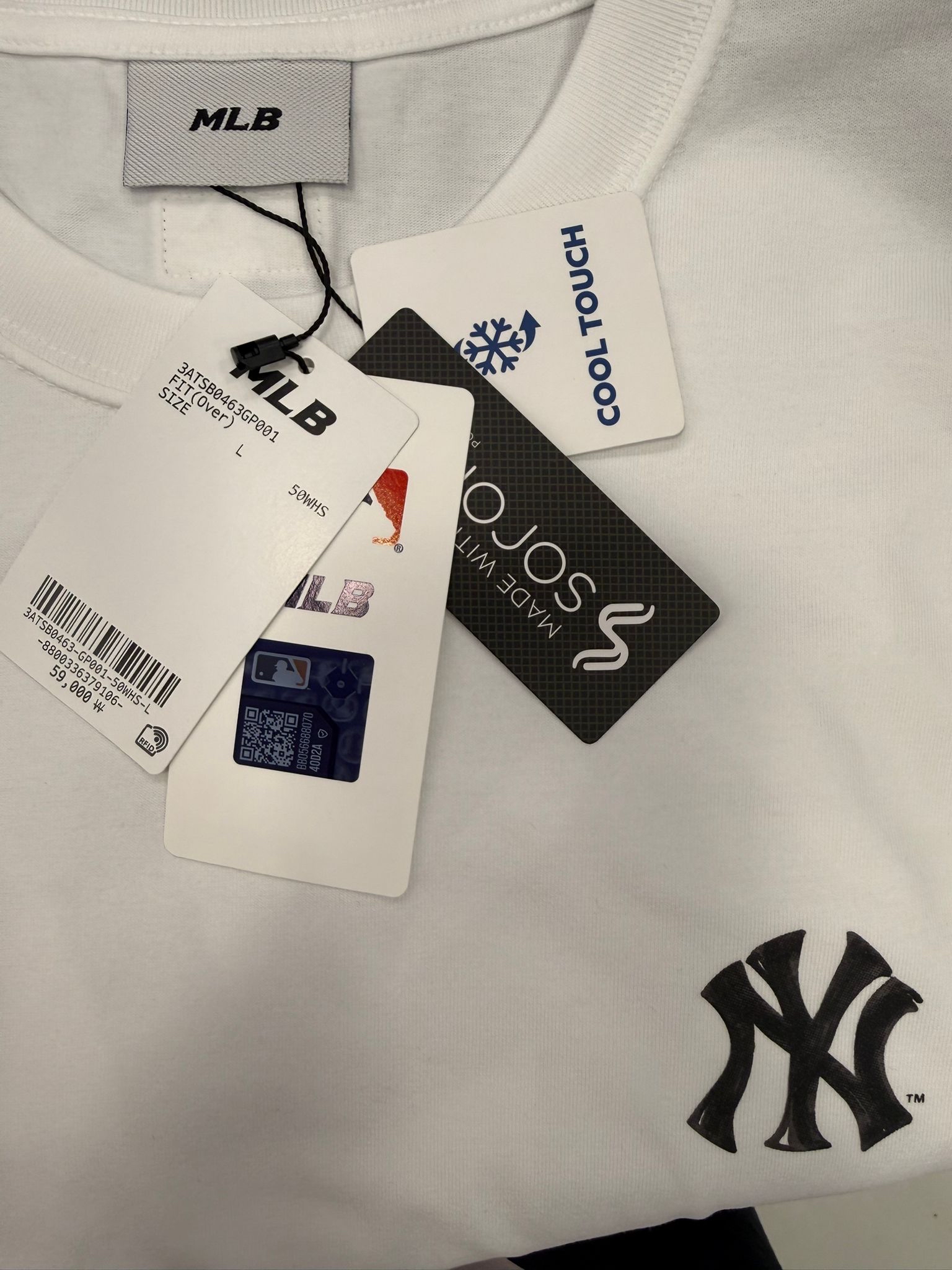 *🇰🇷韓國直送MLB韓國🇰🇷專門店 紐約洋基隊SIMPLE LOGO OVER FIT T-SHIRT 3ATSB0463 男女同款 折扣優惠🈹*