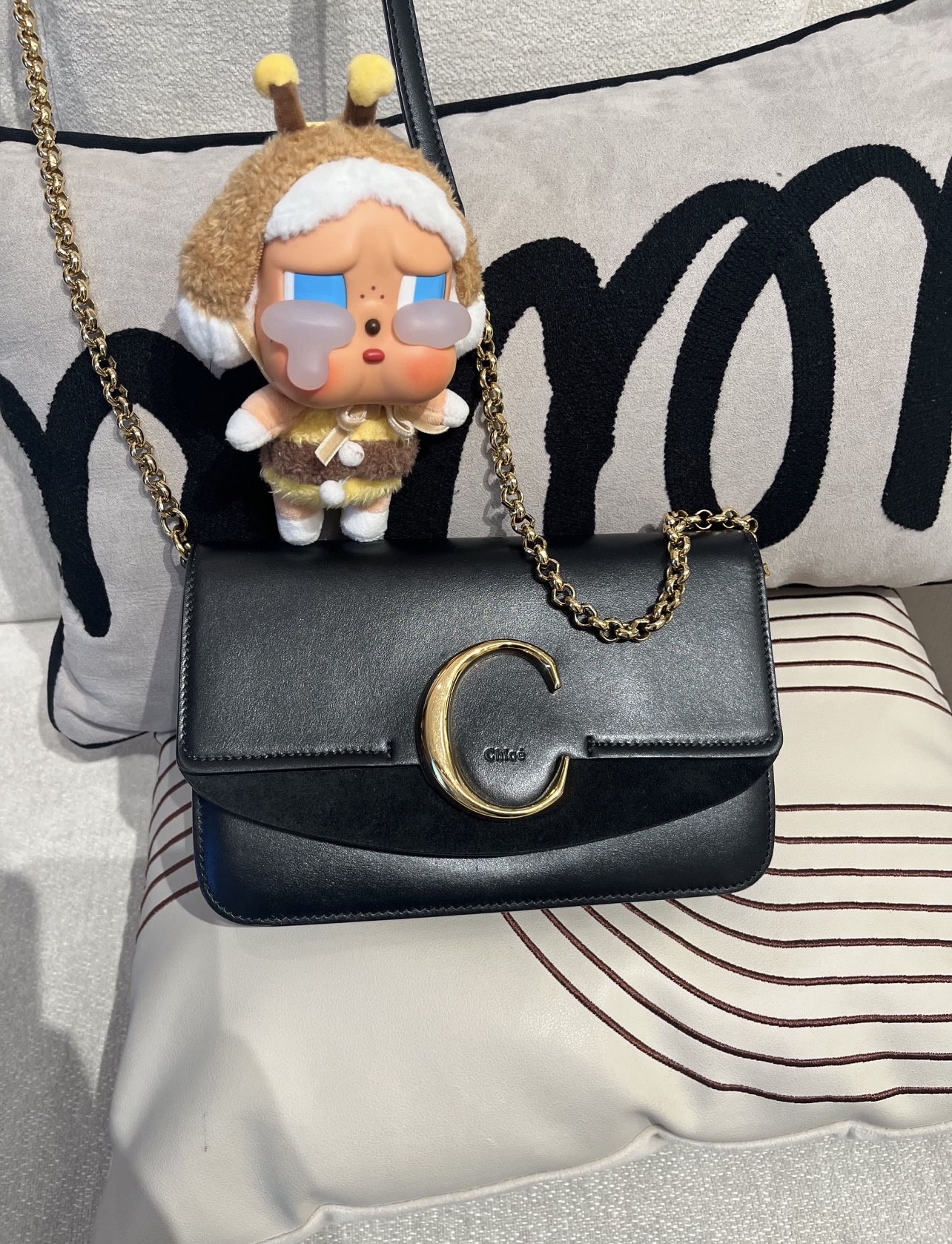Chloe C chain bag calfskin  98%new✅證書 ✅Dust bag