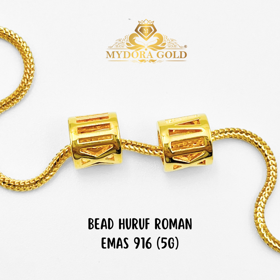 MYDORA Bead Huruf Roman (5G) l EMAS 916/22K