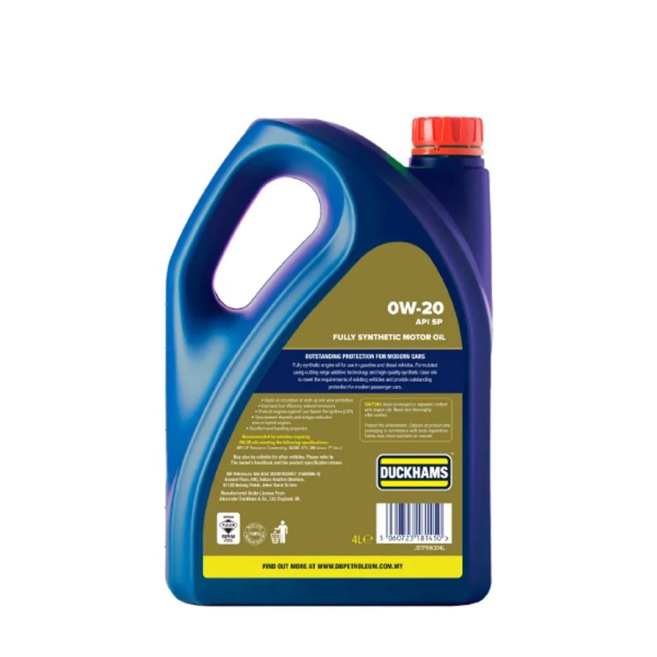 JDT Lubricants 0W-20 API SP Fully Synthetic Engine Oil
