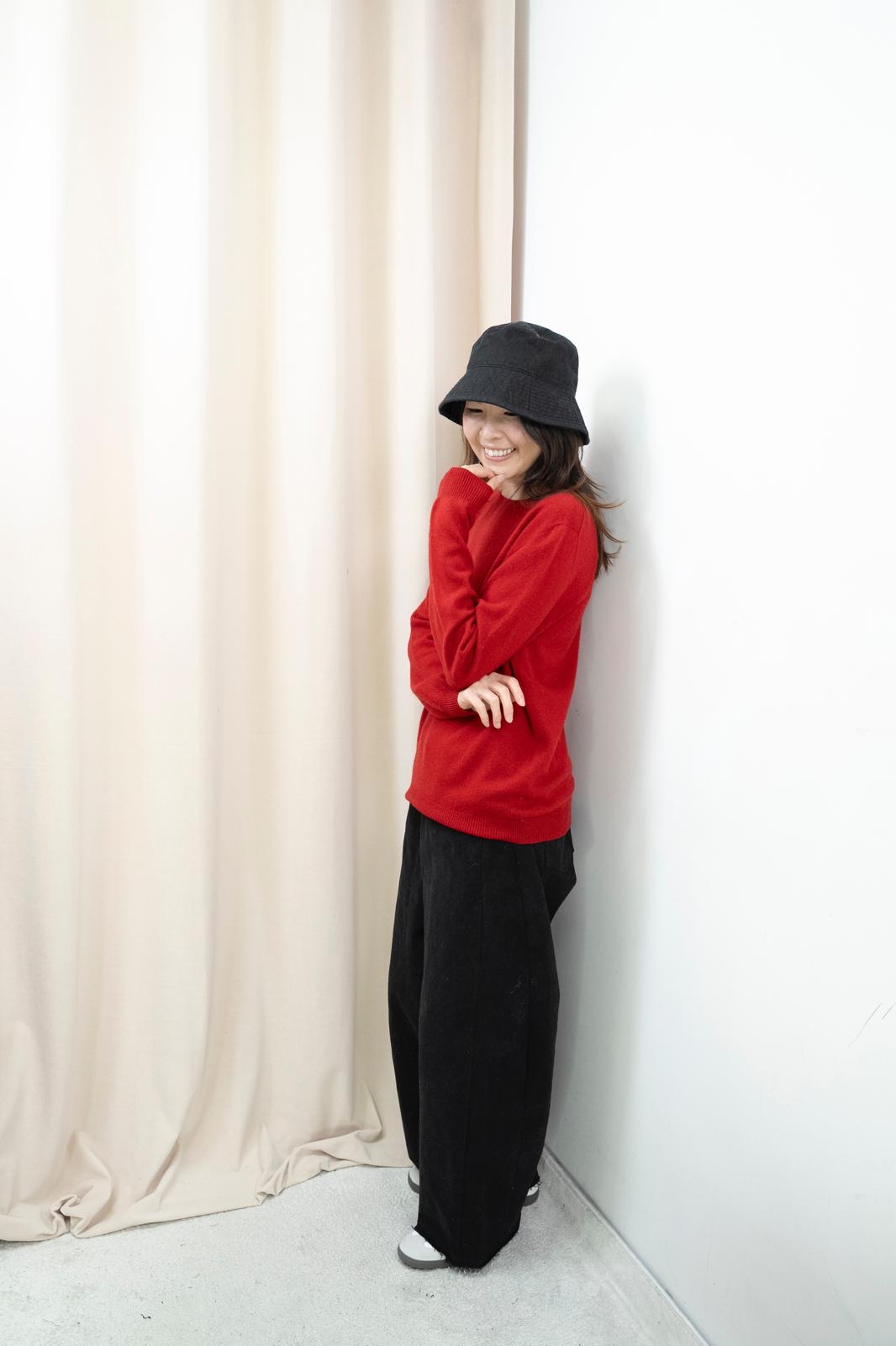 合身羊毛上衣（紅色）