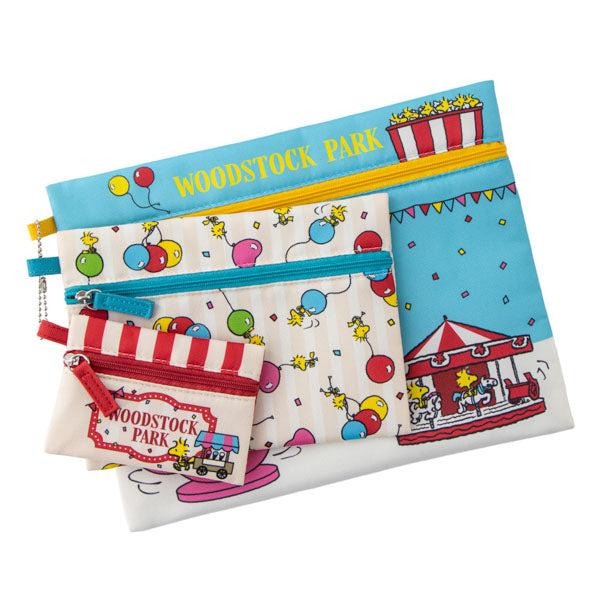 現貨｜【一套三個】Snoopy Woodstock 遊園地系列 日版 收納袋 套裝 3 Size Pouch (SPNY-059)