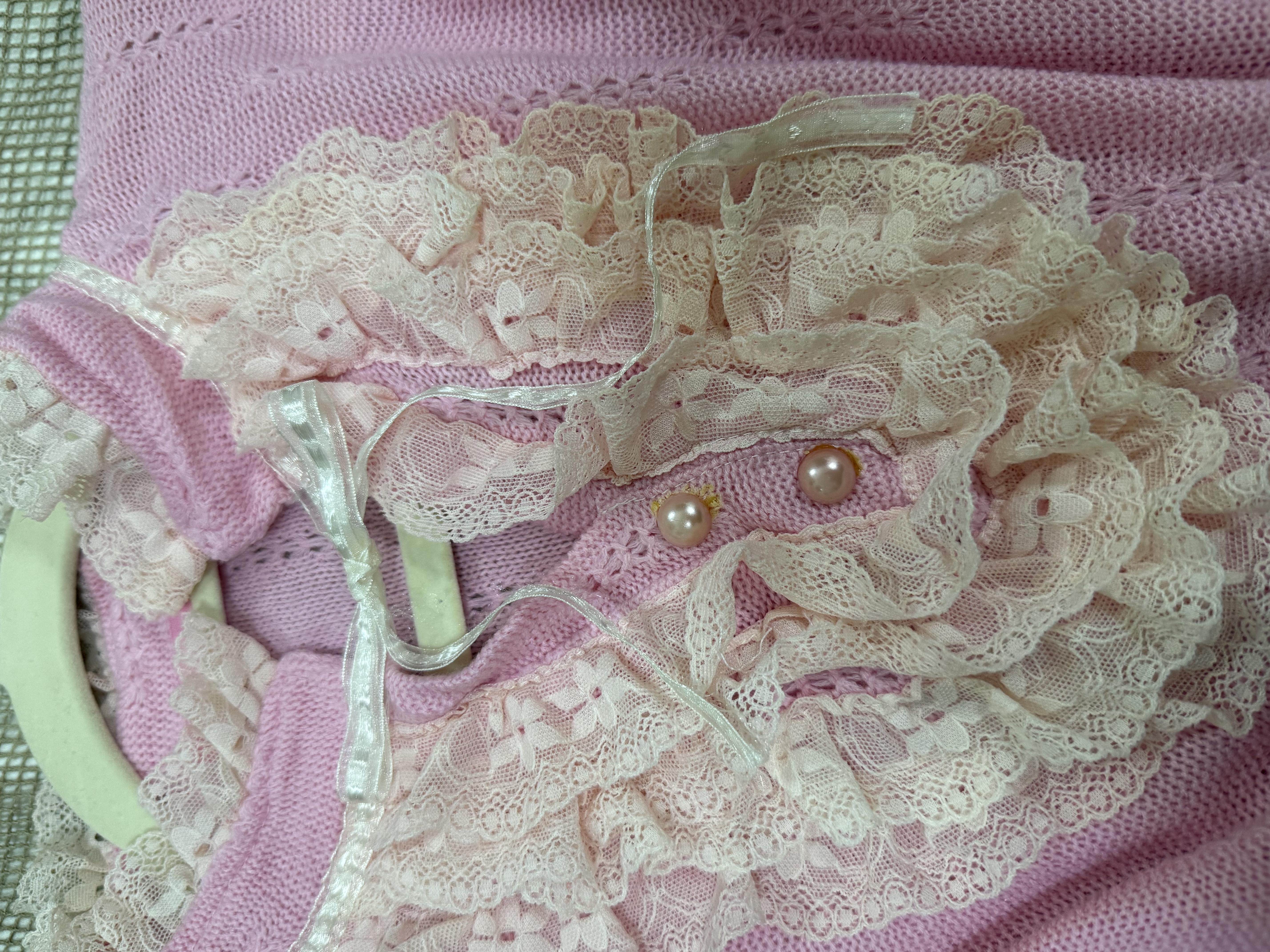 [On Sale] Pink Lace Knitting Sweater