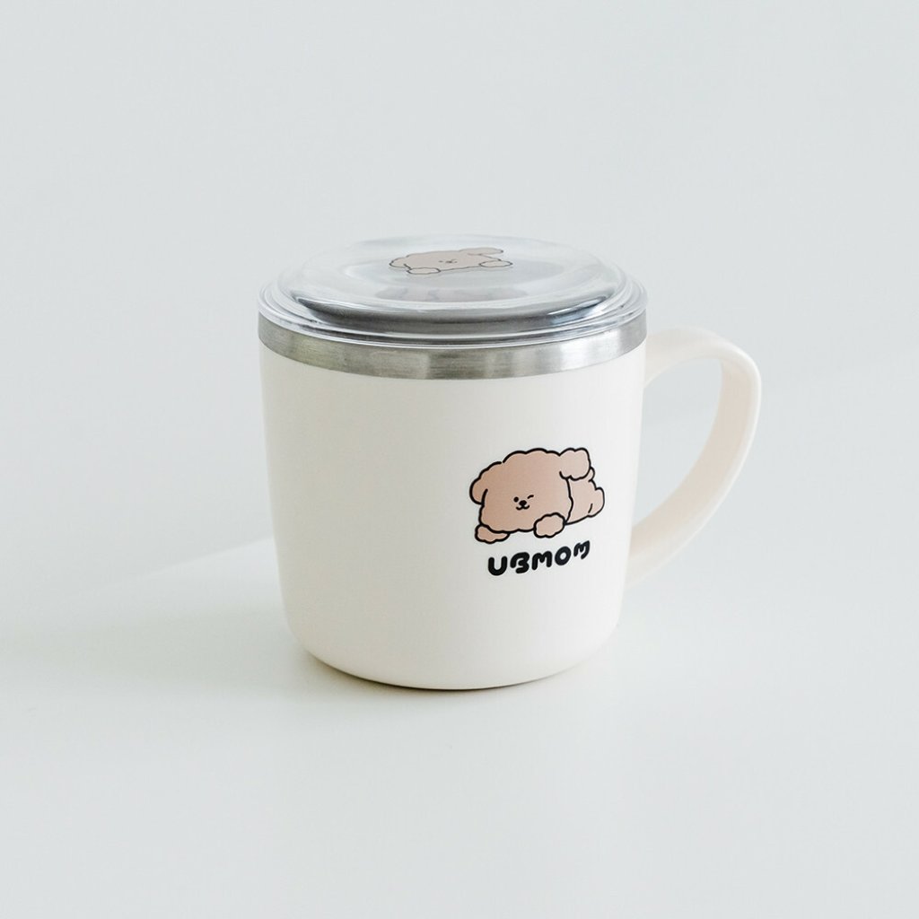 UBMOM 不銹鋼304帶蓋杯-MongMong狗
