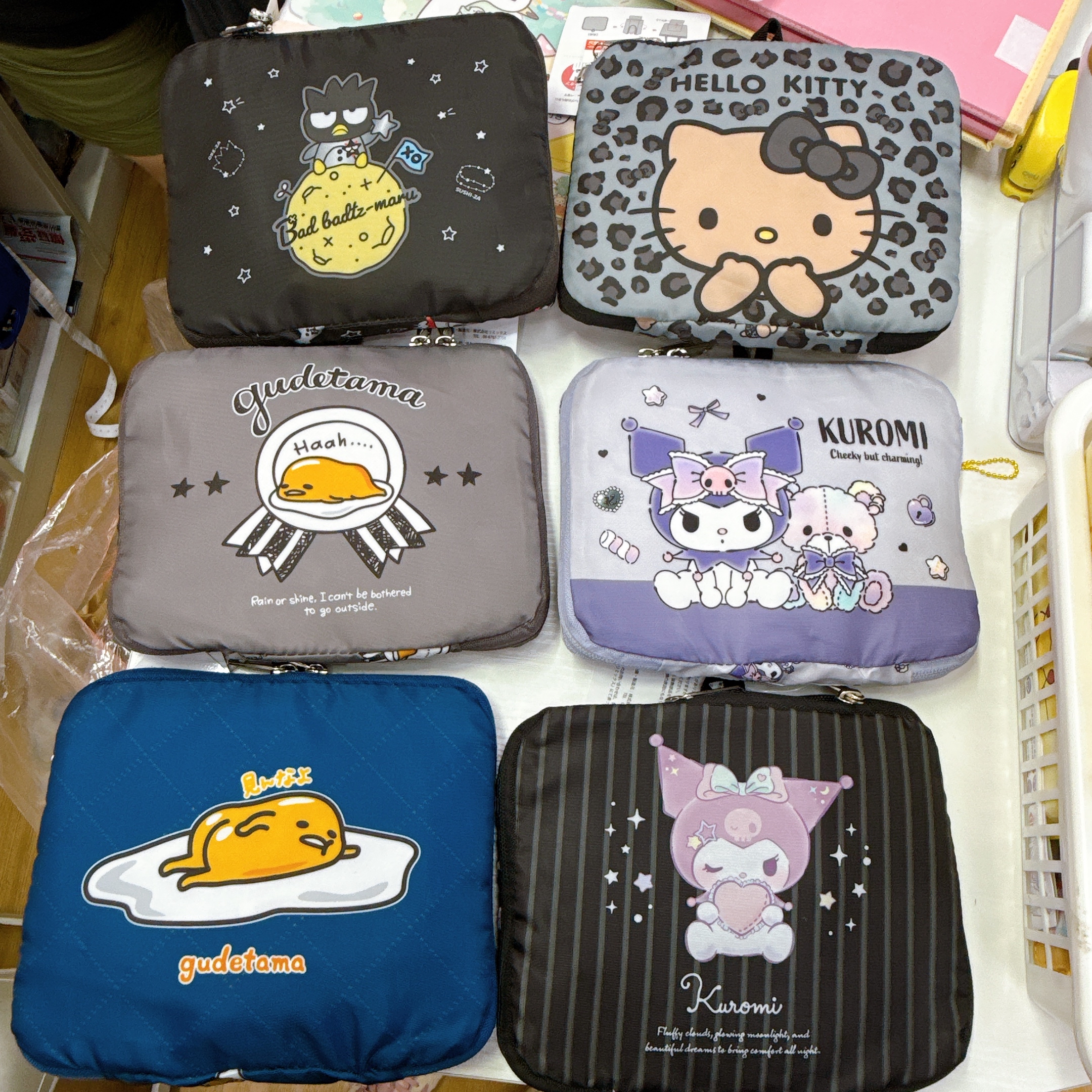 本店獨家發售日本限定蛋黃哥Kitty XO Kuromi可接納旅行袋環保袋 可上膊