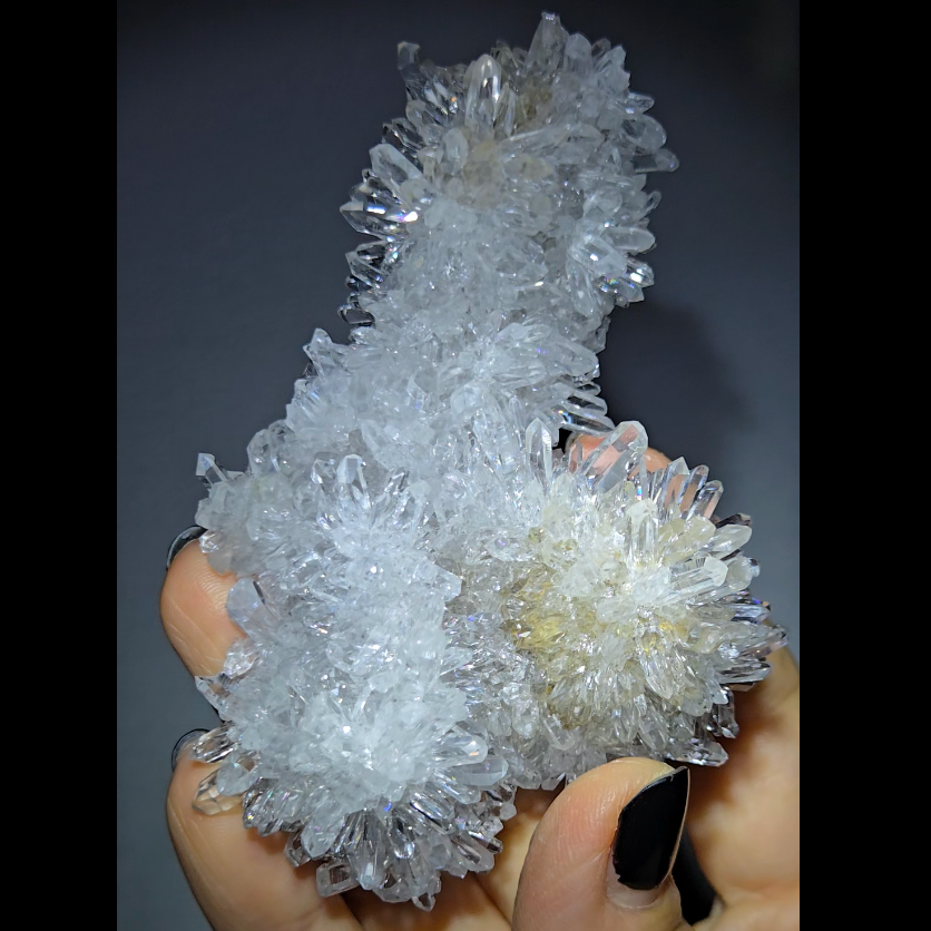 Chrysanthemum needle quartz with floral blooms - CQ486