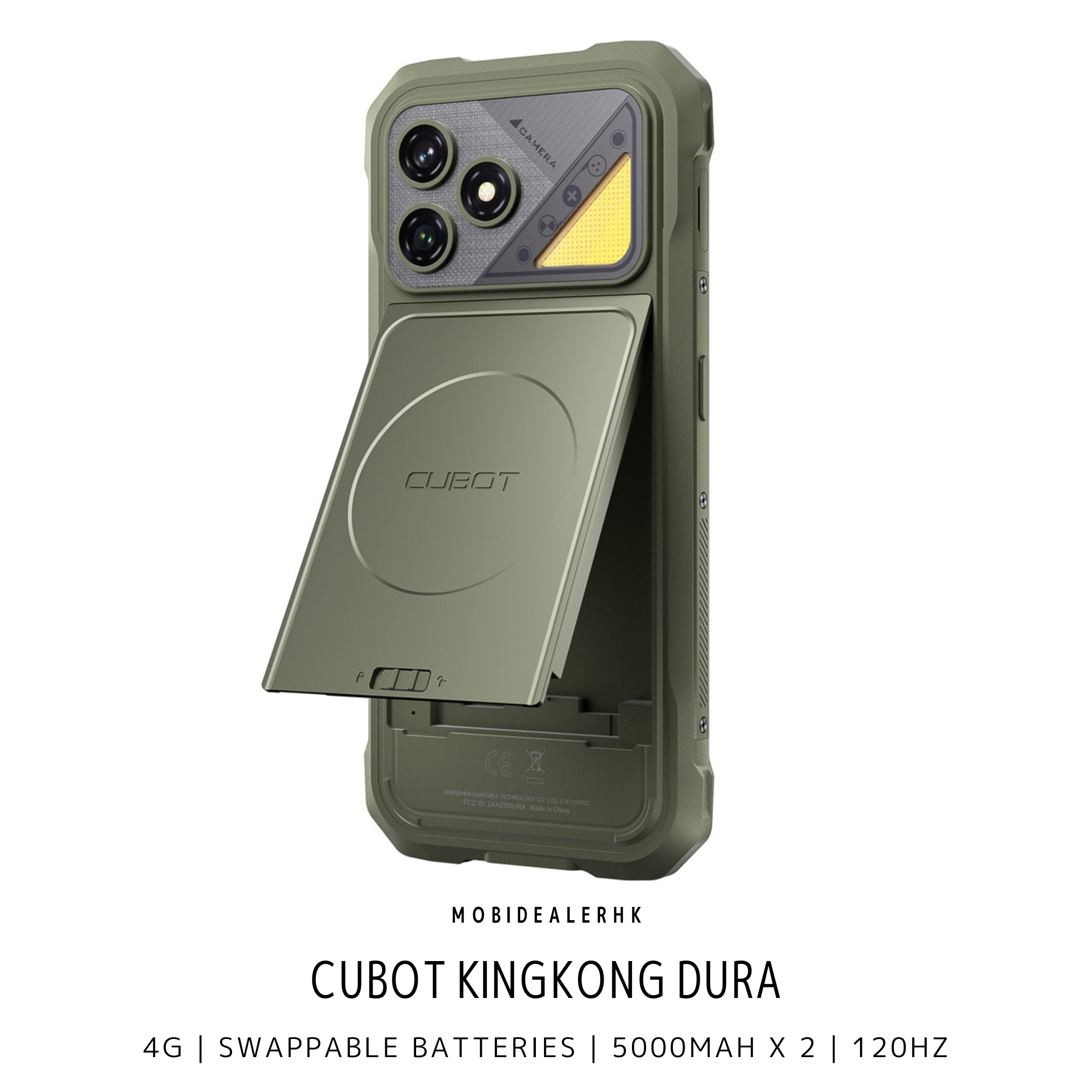 Cubot Kingkong Dura | 4G | 三防手機 | 可換式雙電池 | 5000mAh x2 | 120Hz