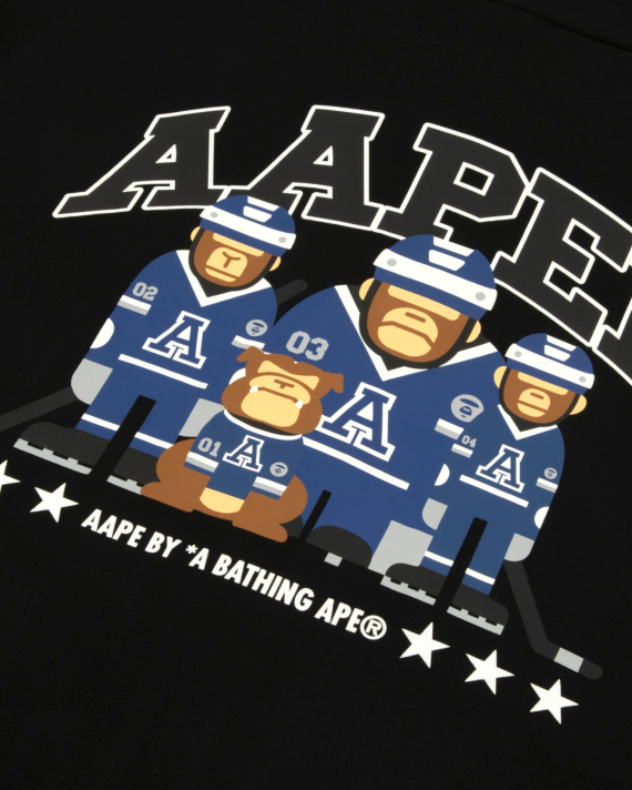 AAPE AAPER embroidered hooded baseball jacket (D395XXR)